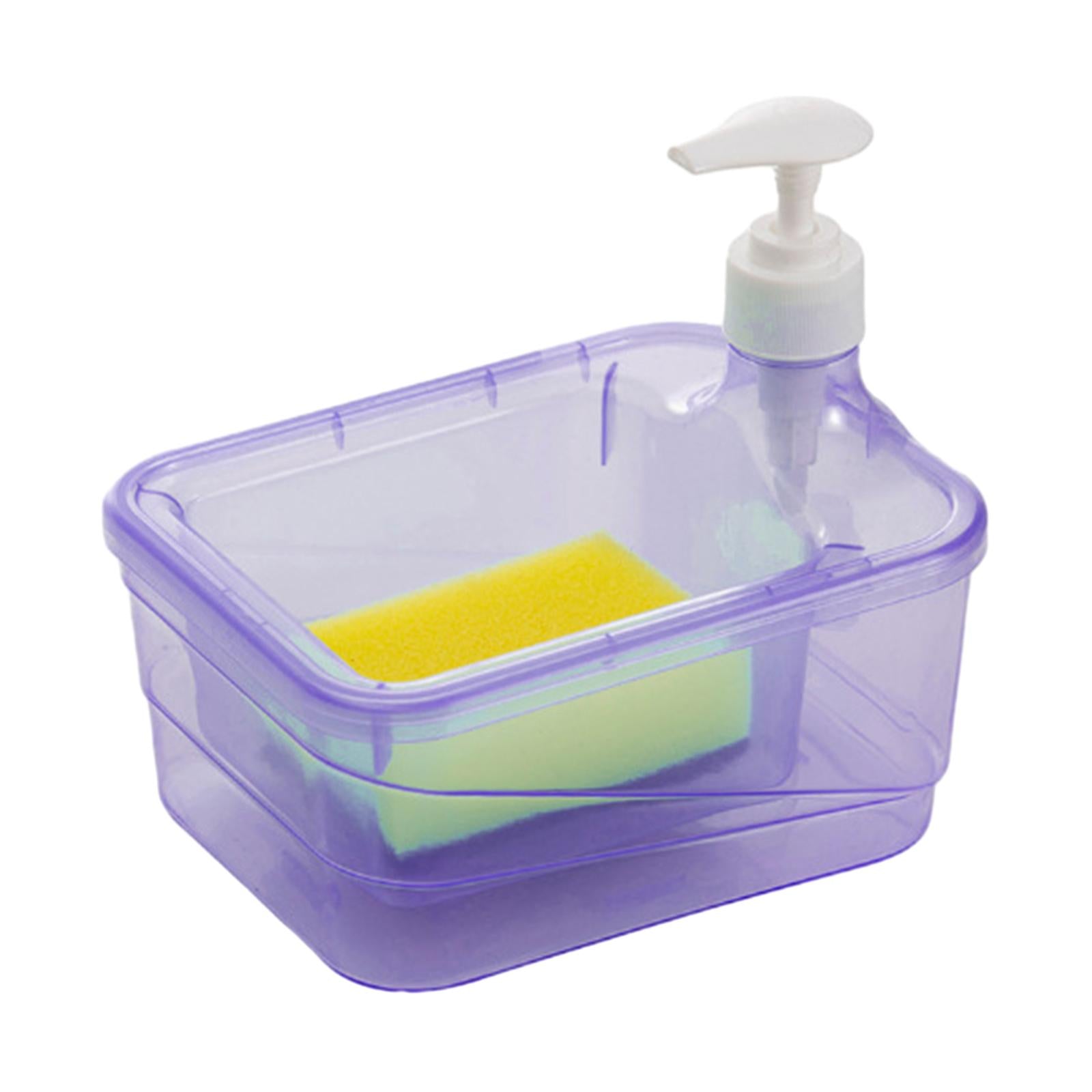 4xSoap Dispenser and Sponge Holder Soap Dispensing Liquid Pump Bottle for Home