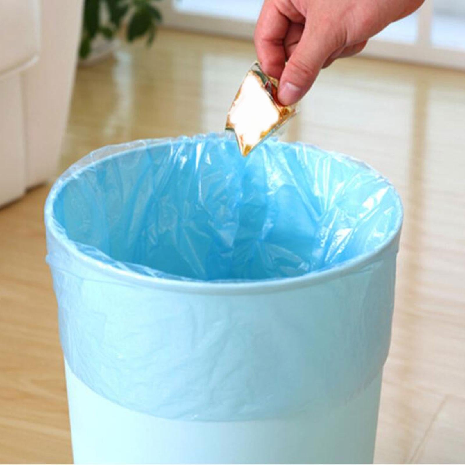 2xBathroom Trash Can Liners Garbage Bin Liners for Restaurant Outdoor Bathroom Blue