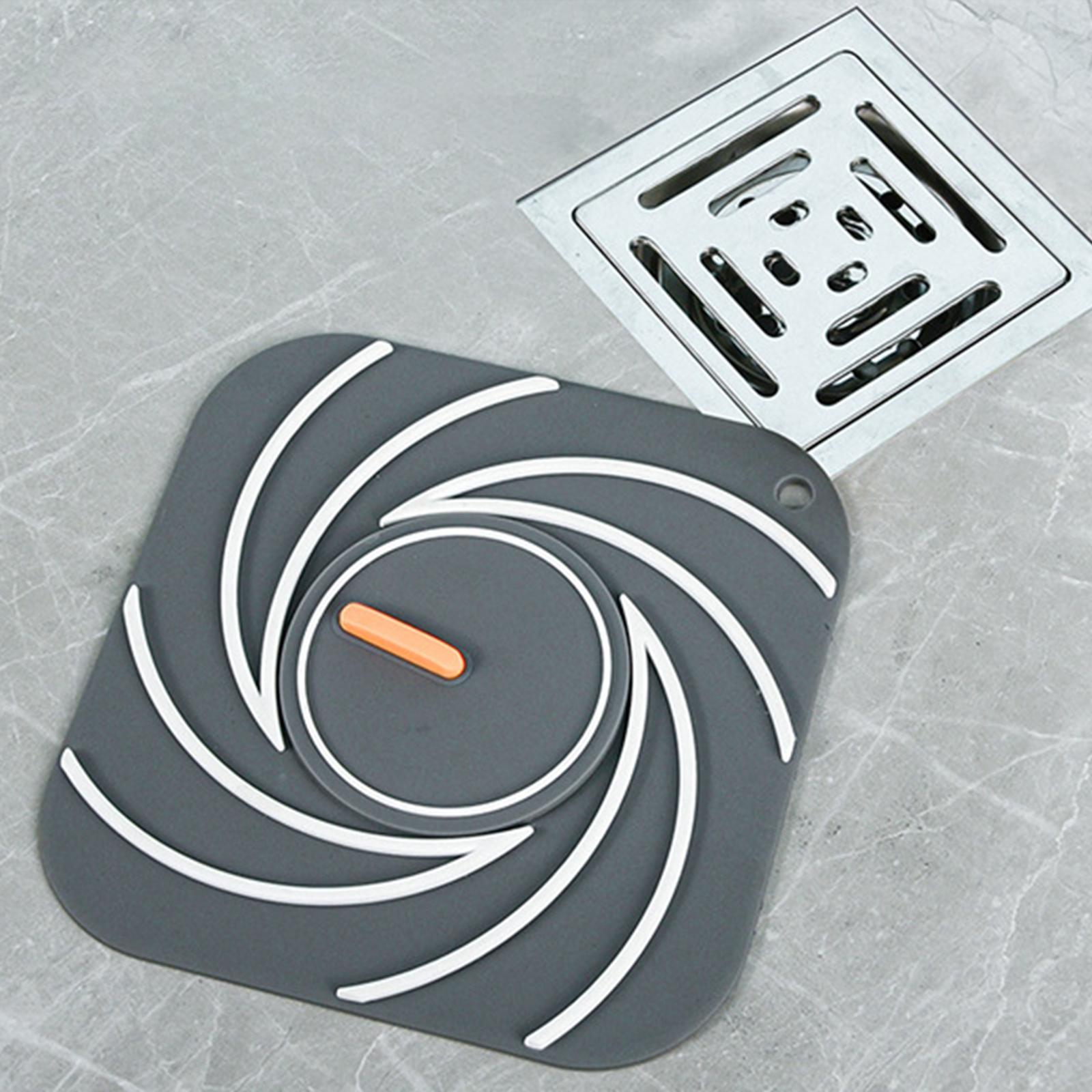 2xSewer Deodorant Floor Drain Pad Flexible Drain Plug for Laundry Kitchen Dorm Brown