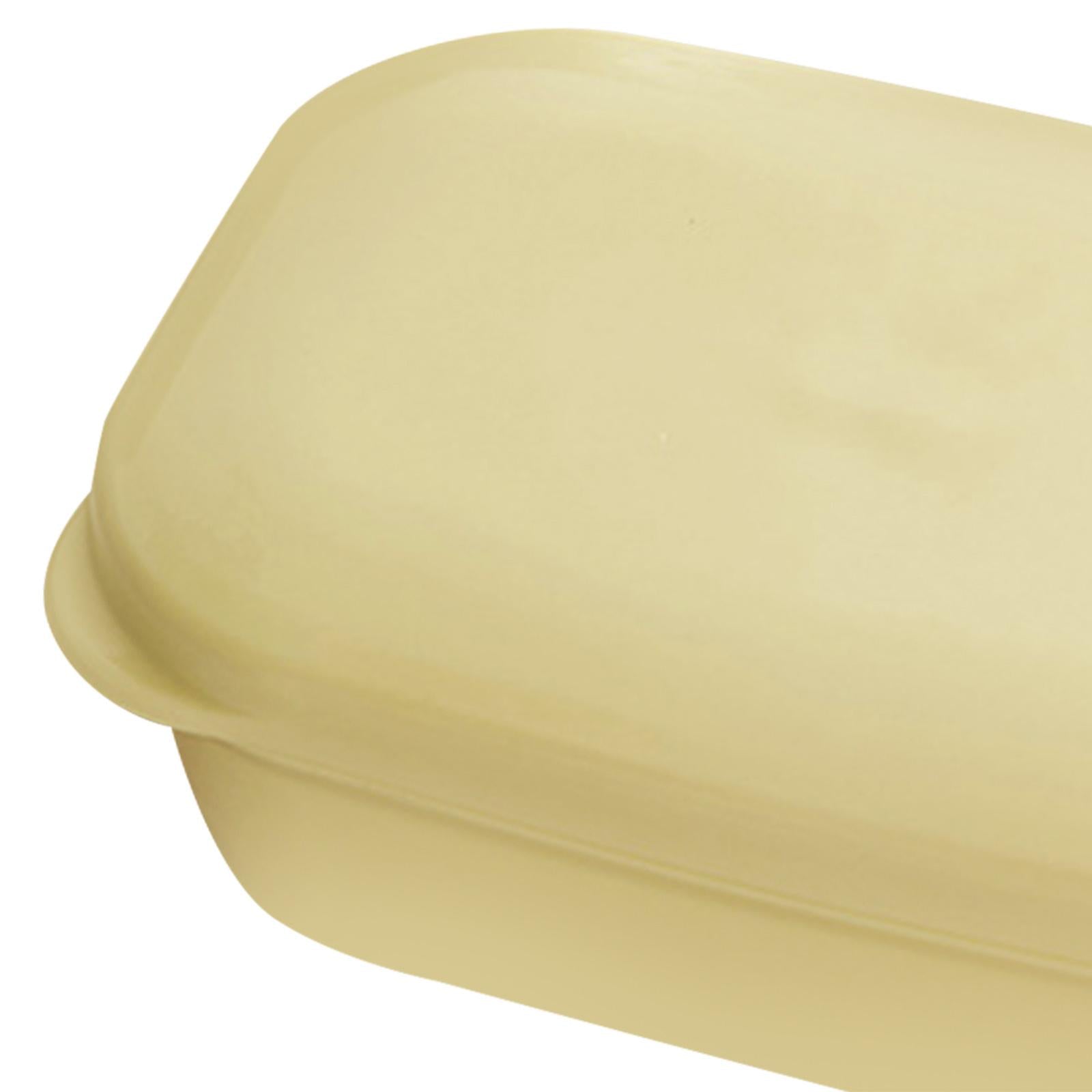 3xDetachable Soap Holder with Lid with Removable Draining Tray for Camping Gym Yellow