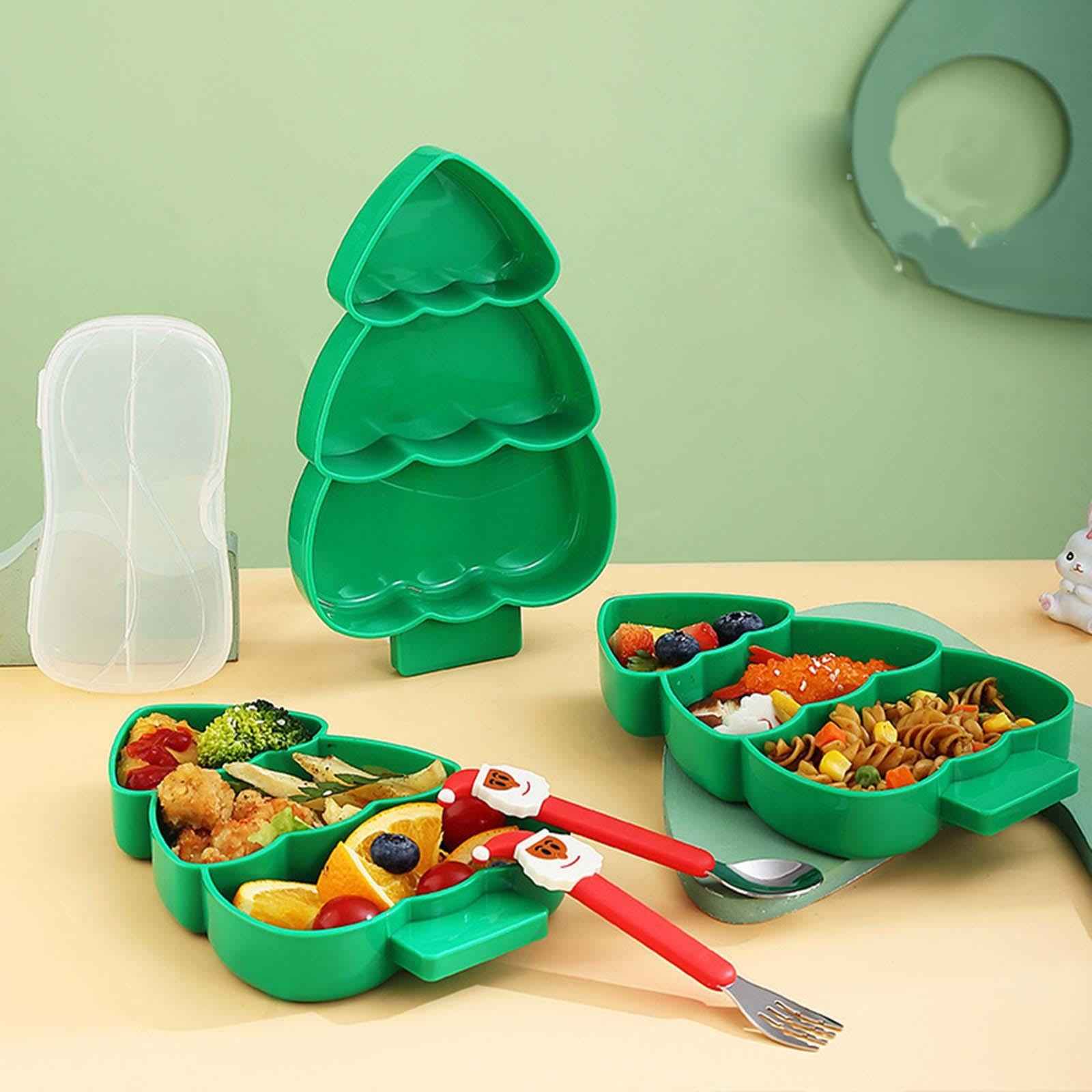 Divided Snacks Dish Reusable Party Supplies Christmas Tree Shaped Fruit Plate