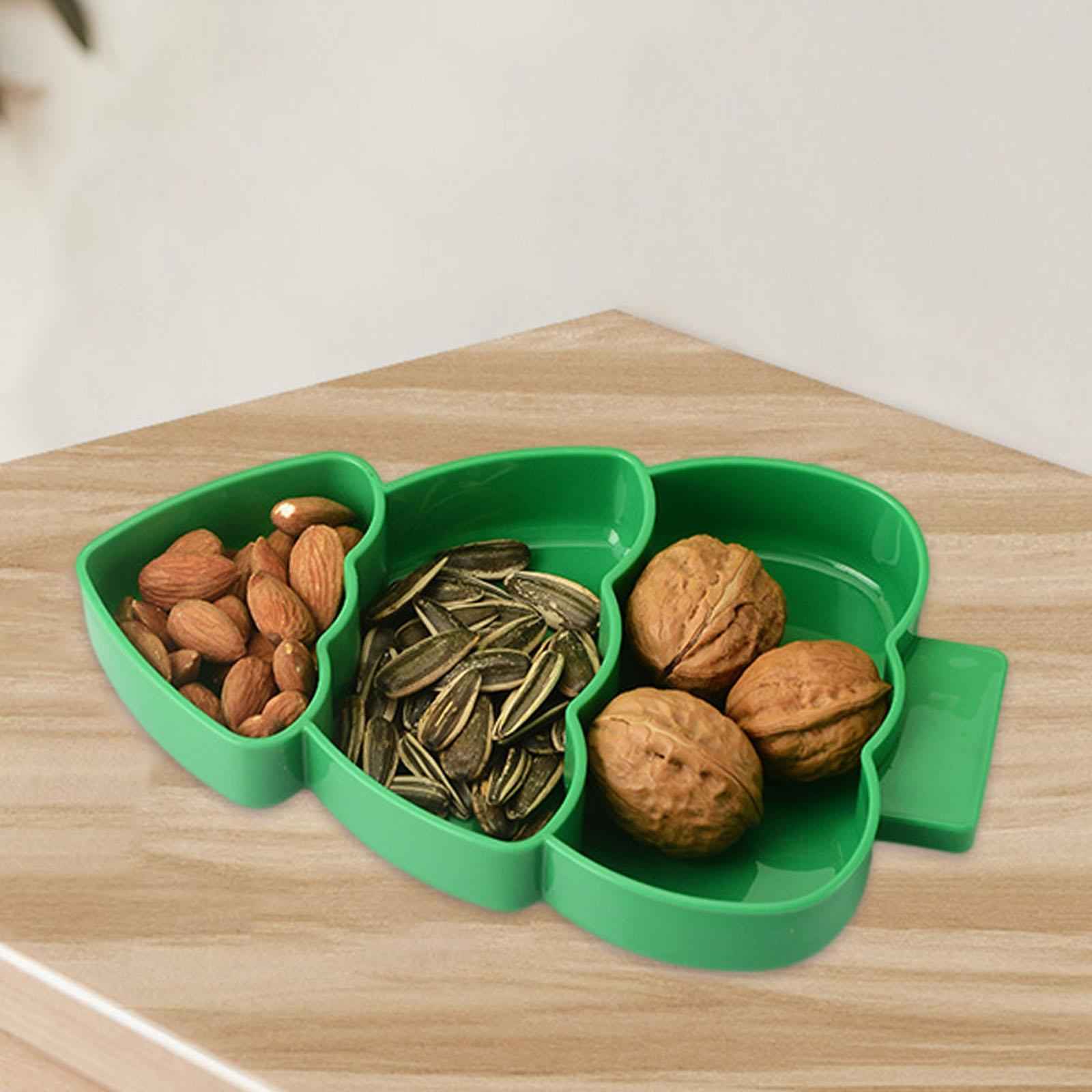 Divided Snacks Dish Reusable Party Supplies Christmas Tree Shaped Fruit Plate