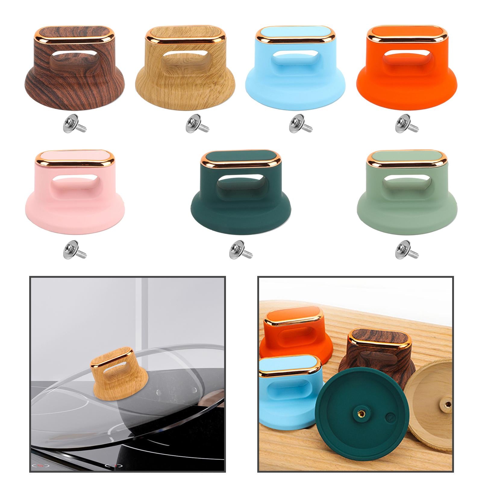 3xUniversal Lid Handle Lid Knob Caps Bakelite for Oil Pot Saucepan Lids Kettle Dark Wood