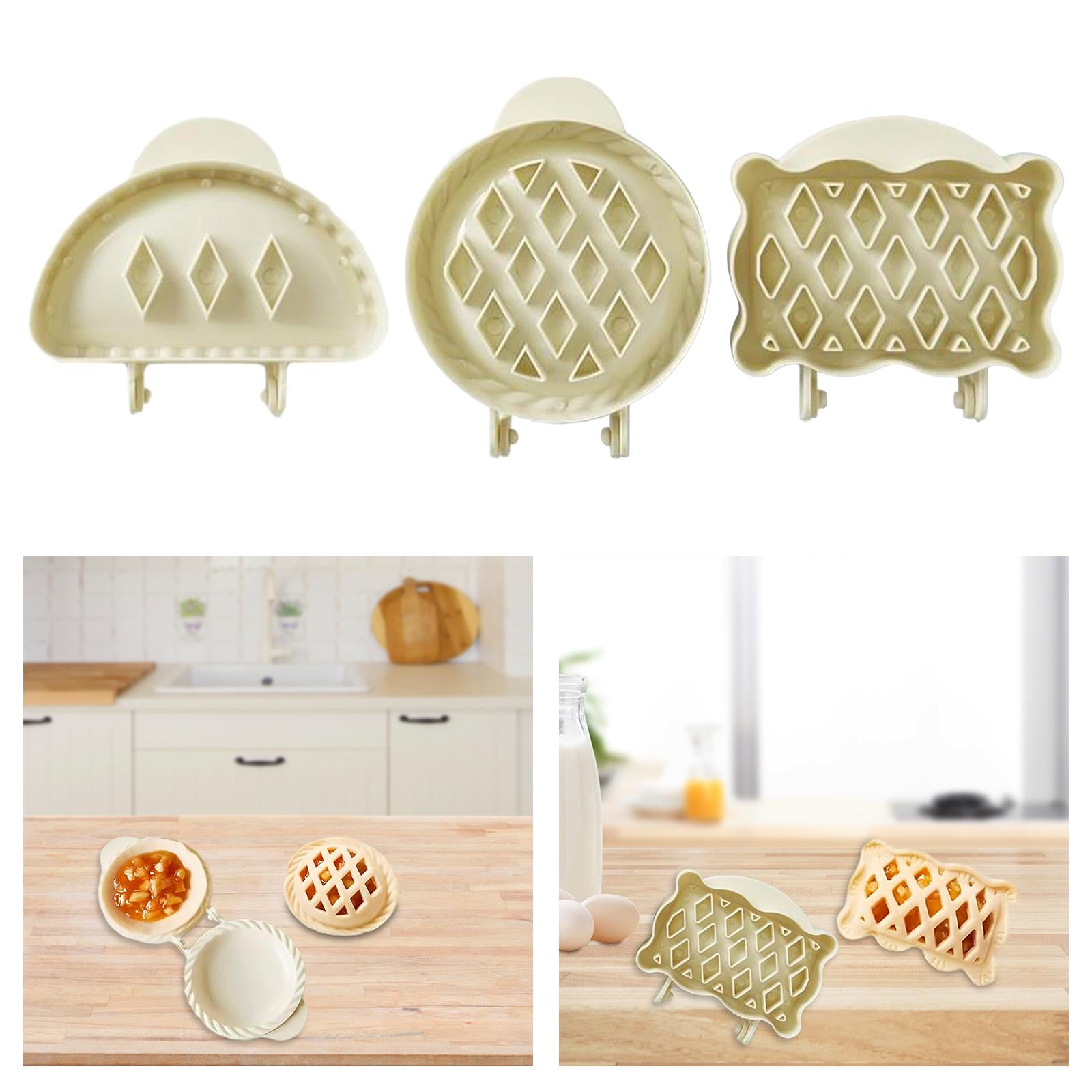 4xMini Hand Pie Maker Holiday Theme Pocket Pie Pan for Party Festivals Potluck semicircle