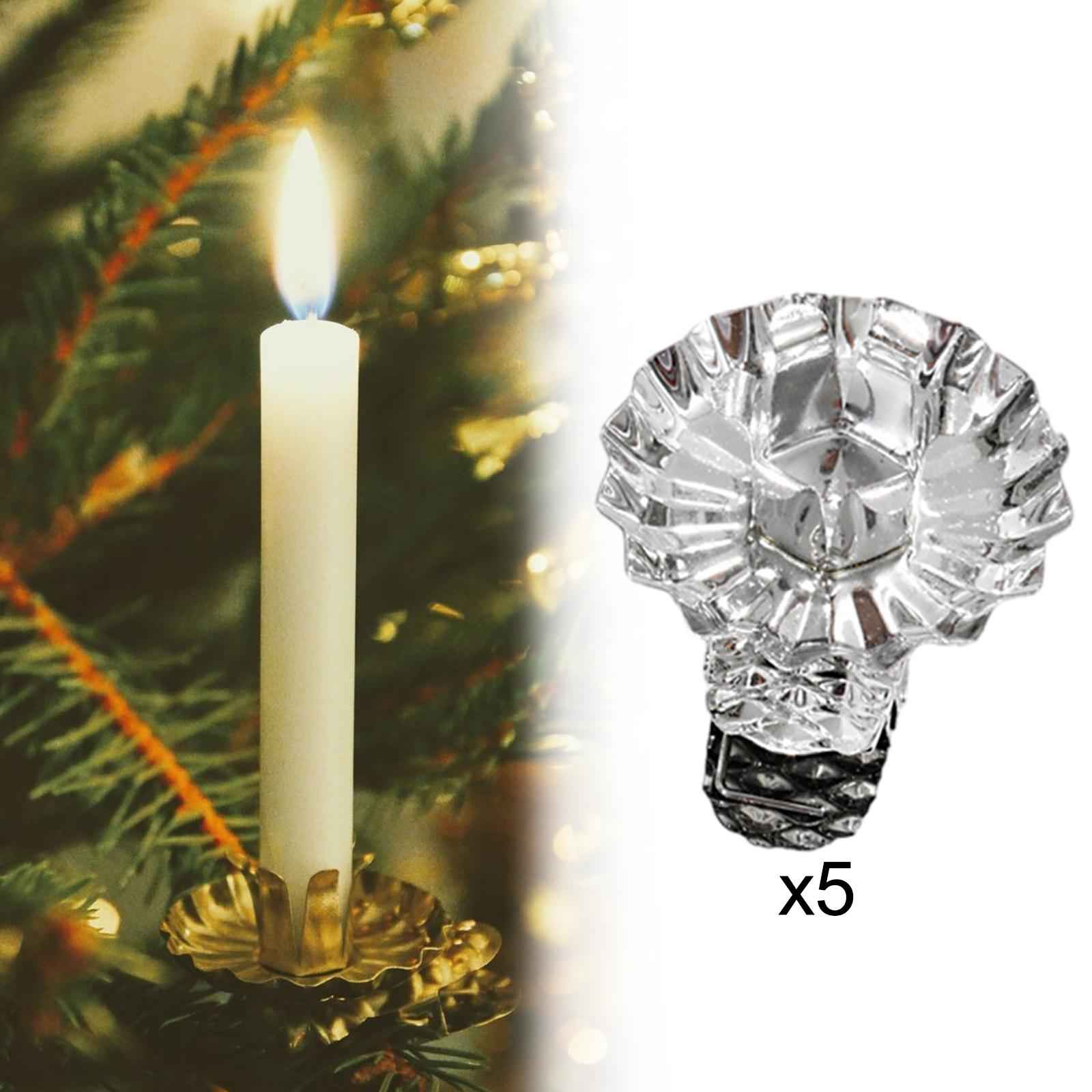 5x Candle Clips Bar Candlestick Holder Clips for Anniversaries Parties Decor