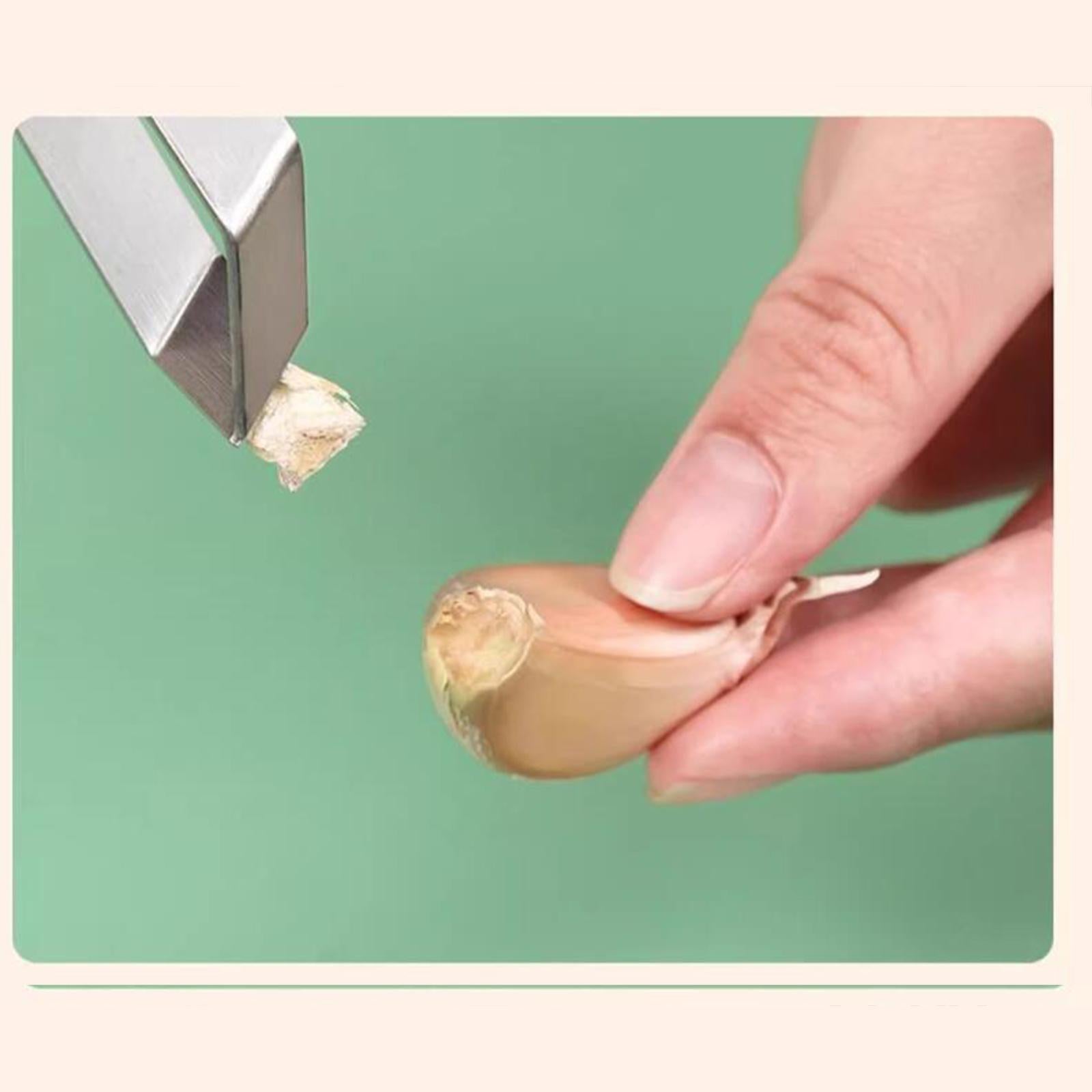 4x2 Pieces Fish Bone Tweezers Set Garlic Tweezer Stainless Steel Garlic Peeler