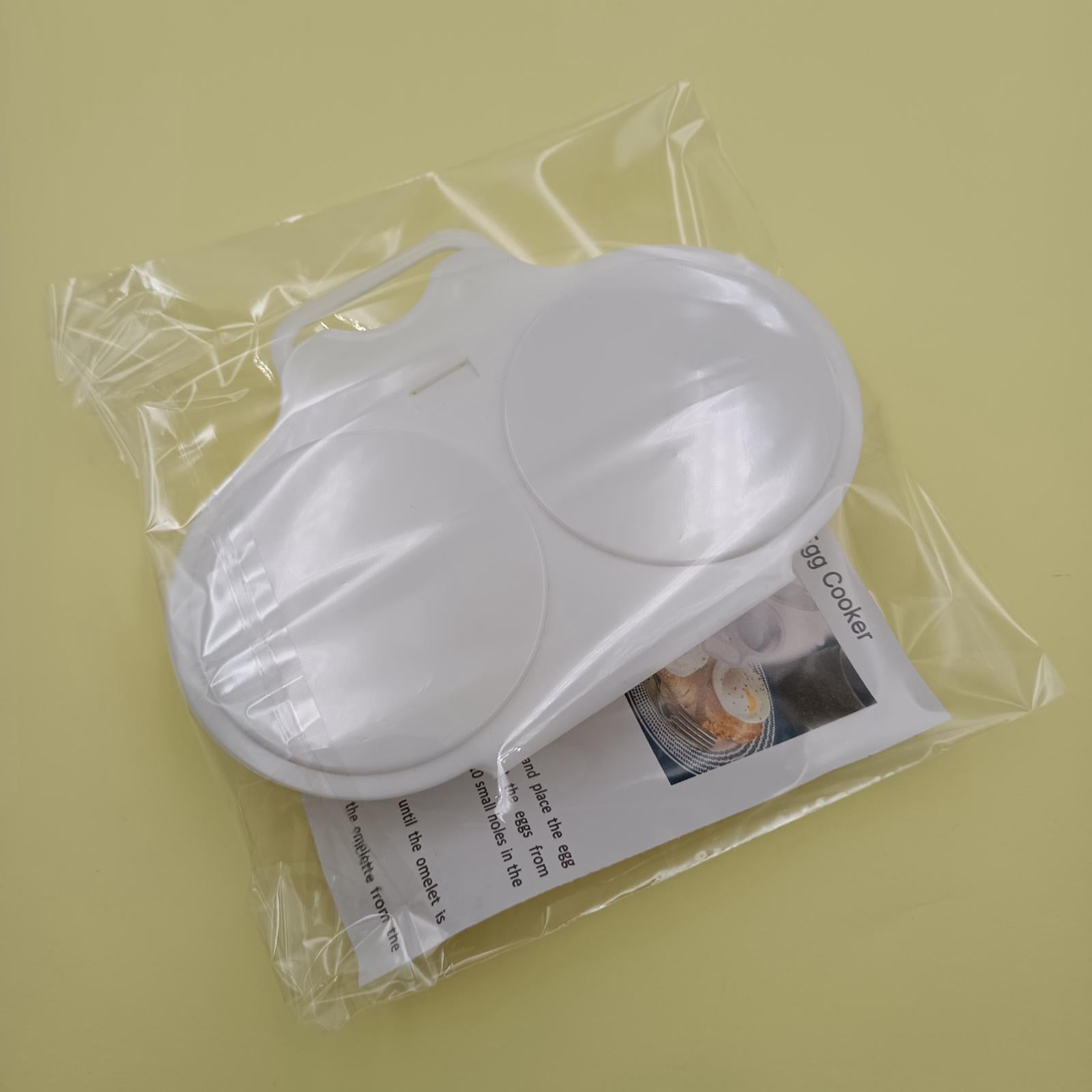 2xDouble Cup Egg Cooker Microwave Egg Poachers for Restaurant Kitchen Supplies
