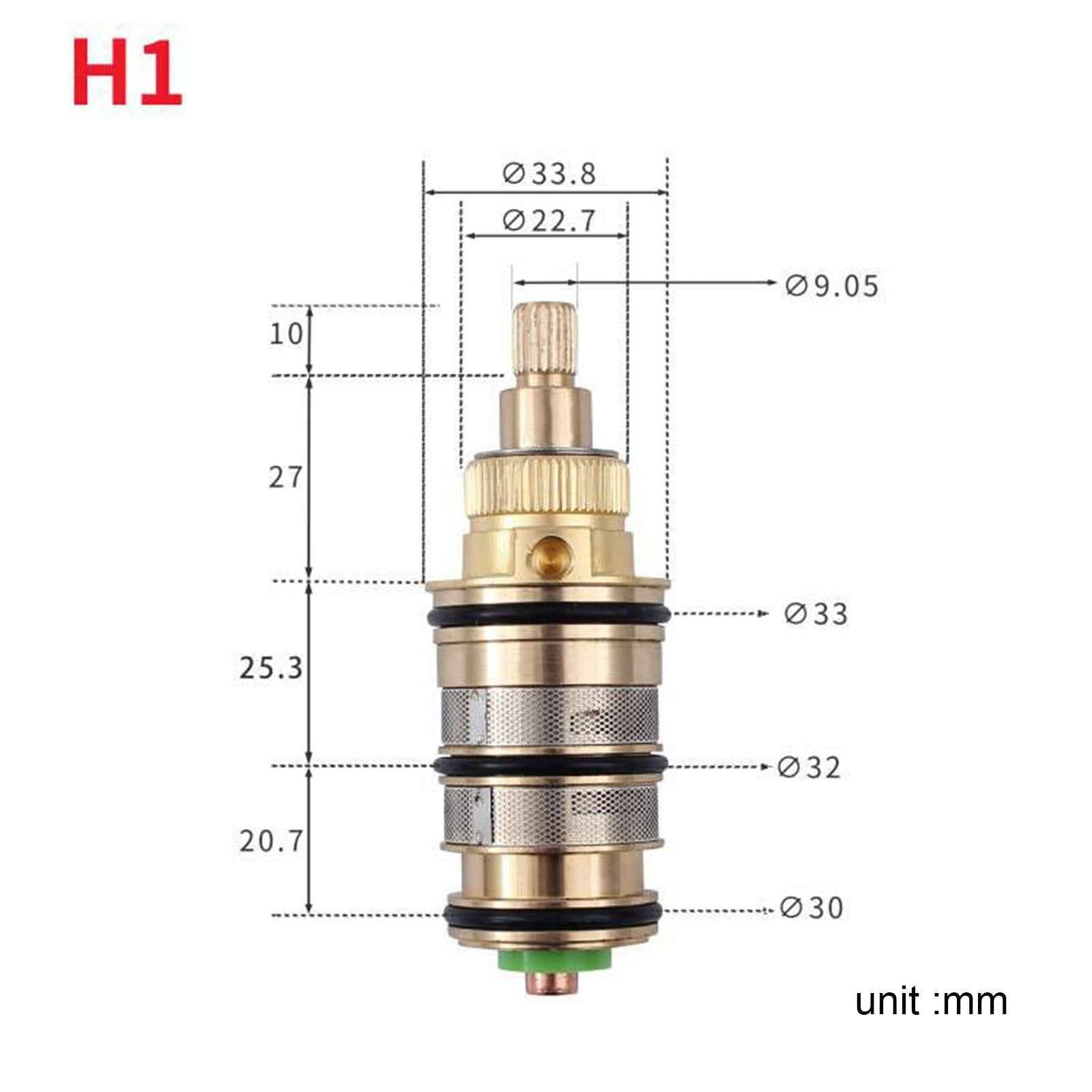 Thermostatic Cartridge Bathroom Drip Resistant Brass Thermostatic Core Valve H 1