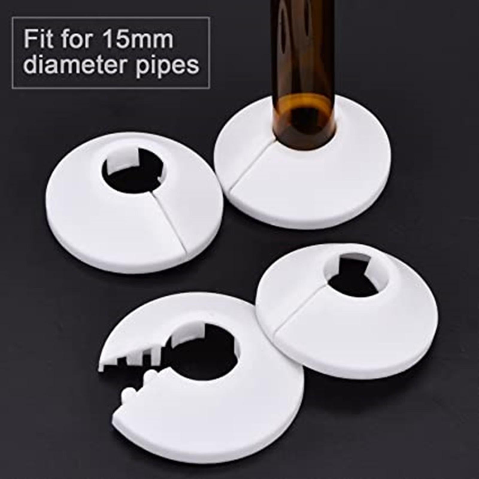 4x2Pcs Flange Pipe Cover Water Pipe Drain Line Cover for Gas Pipes Water Pipes White