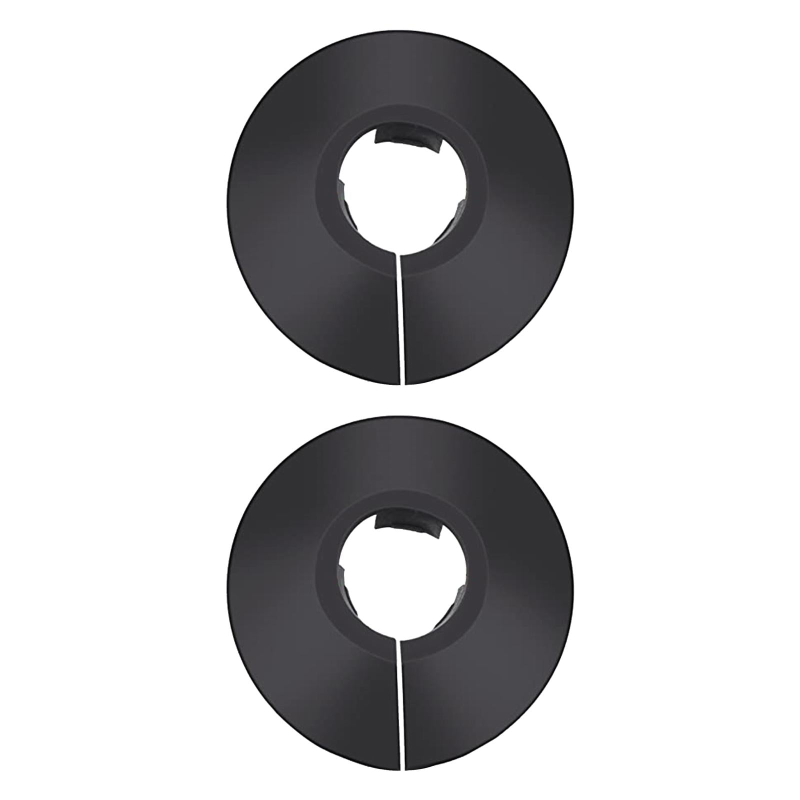 4x2Pcs Flange Pipe Cover Water Pipe Drain Line Cover for Gas Pipes Water Pipes black