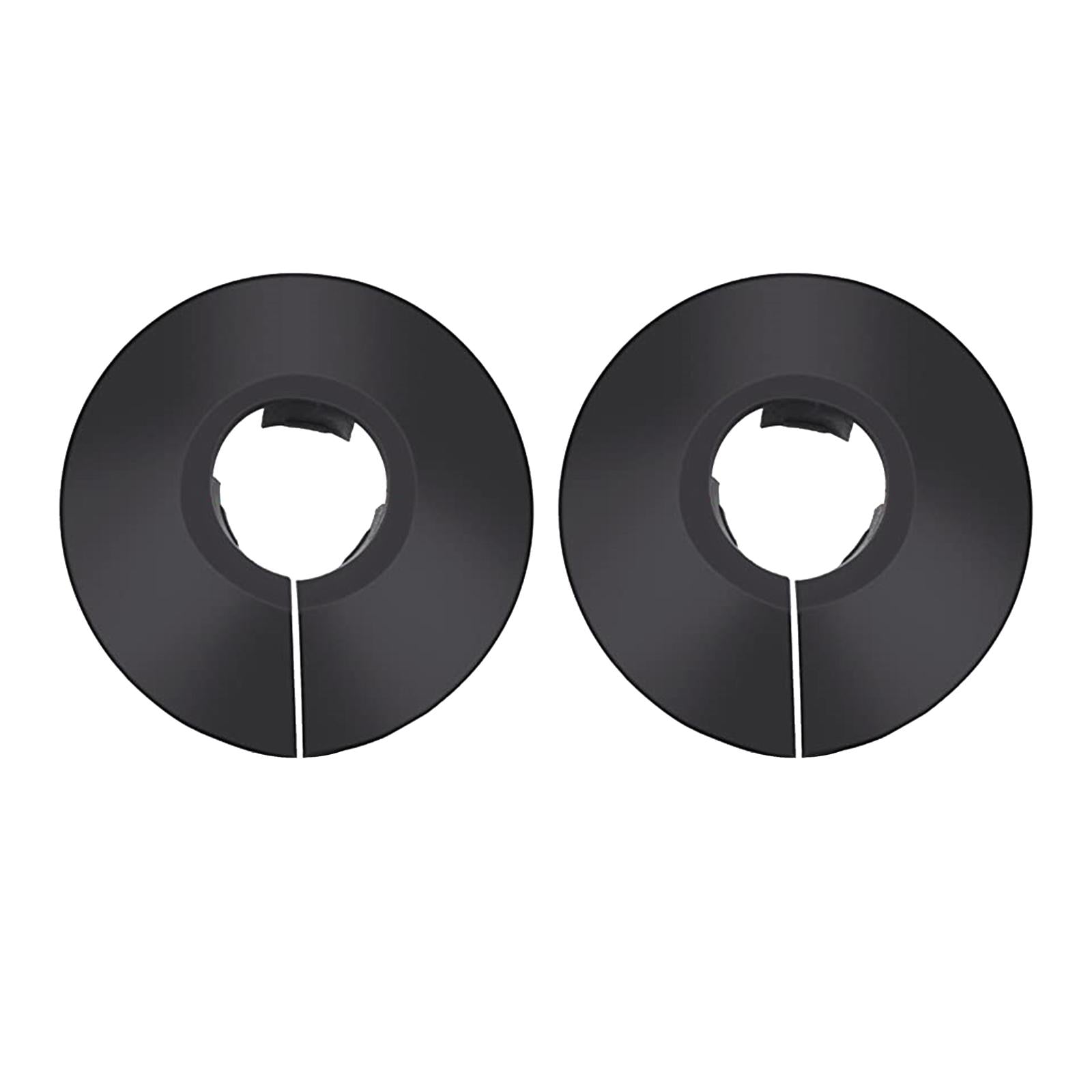 4x2Pcs Flange Pipe Cover Water Pipe Drain Line Cover for Gas Pipes Water Pipes black