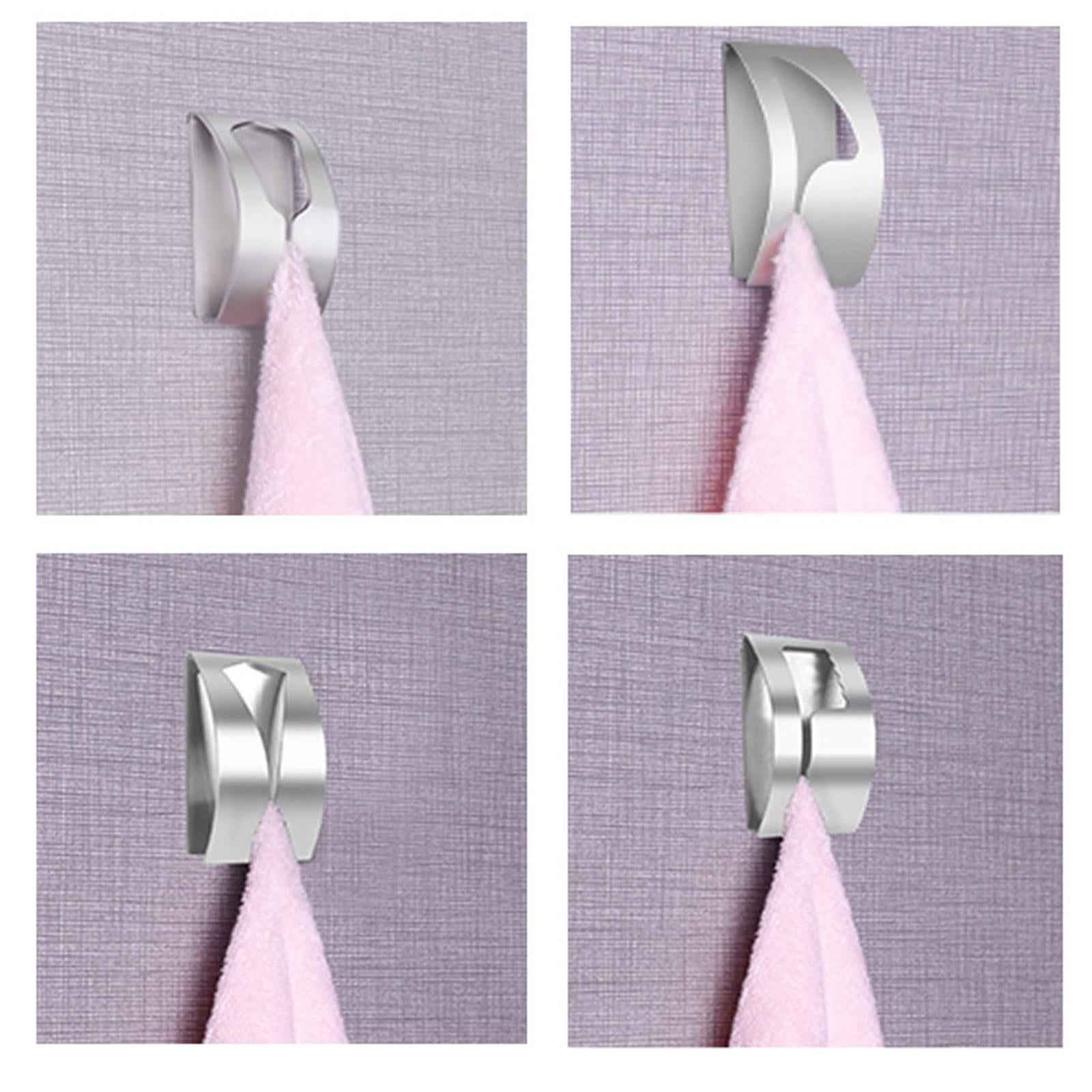 Towel Hook Stainless Steel Rustproof Organizer Grabber for Bathroom Wardrobe Style A