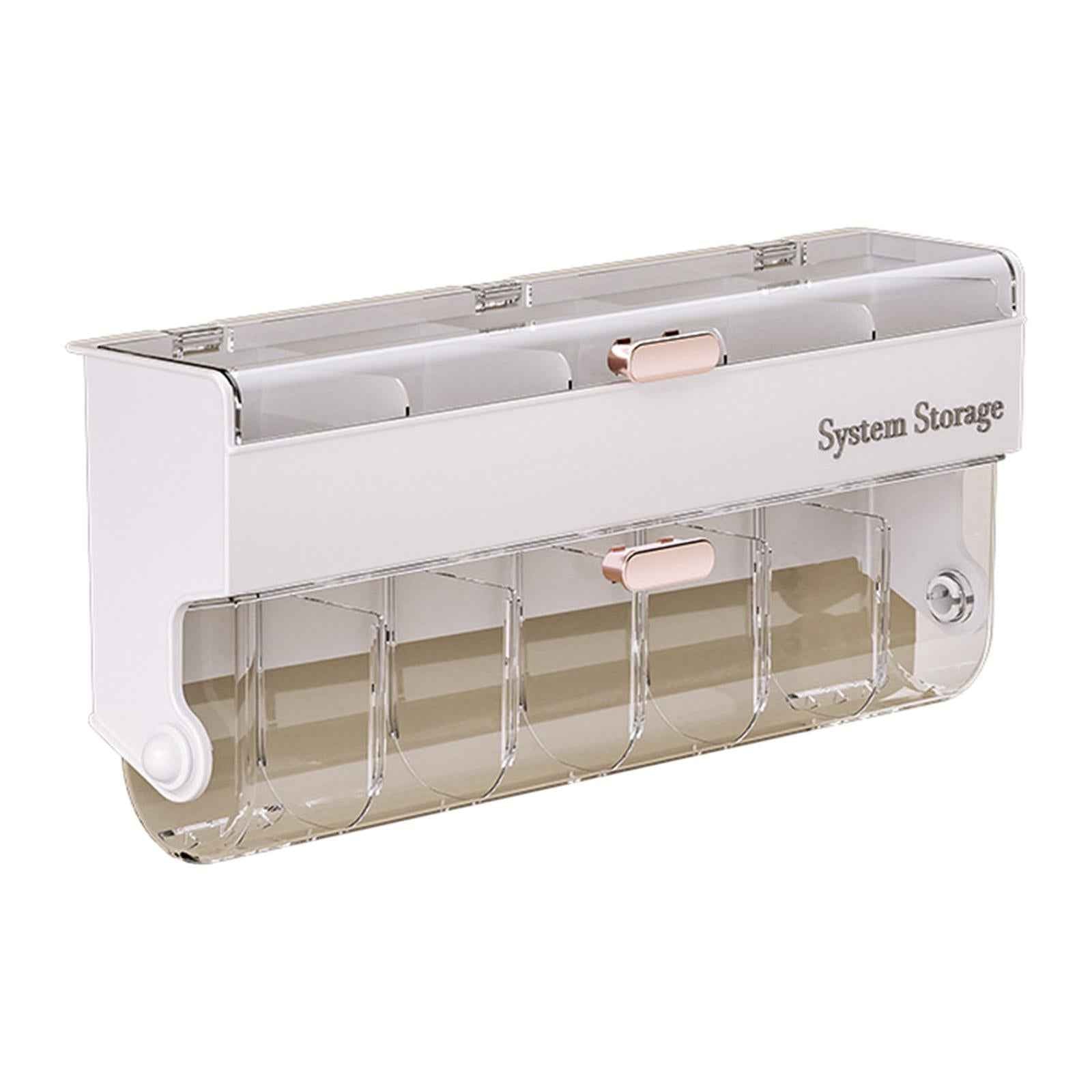 Underwear Panties Storage Box Wall Mount Large Bras Organizer for Ties Socks White