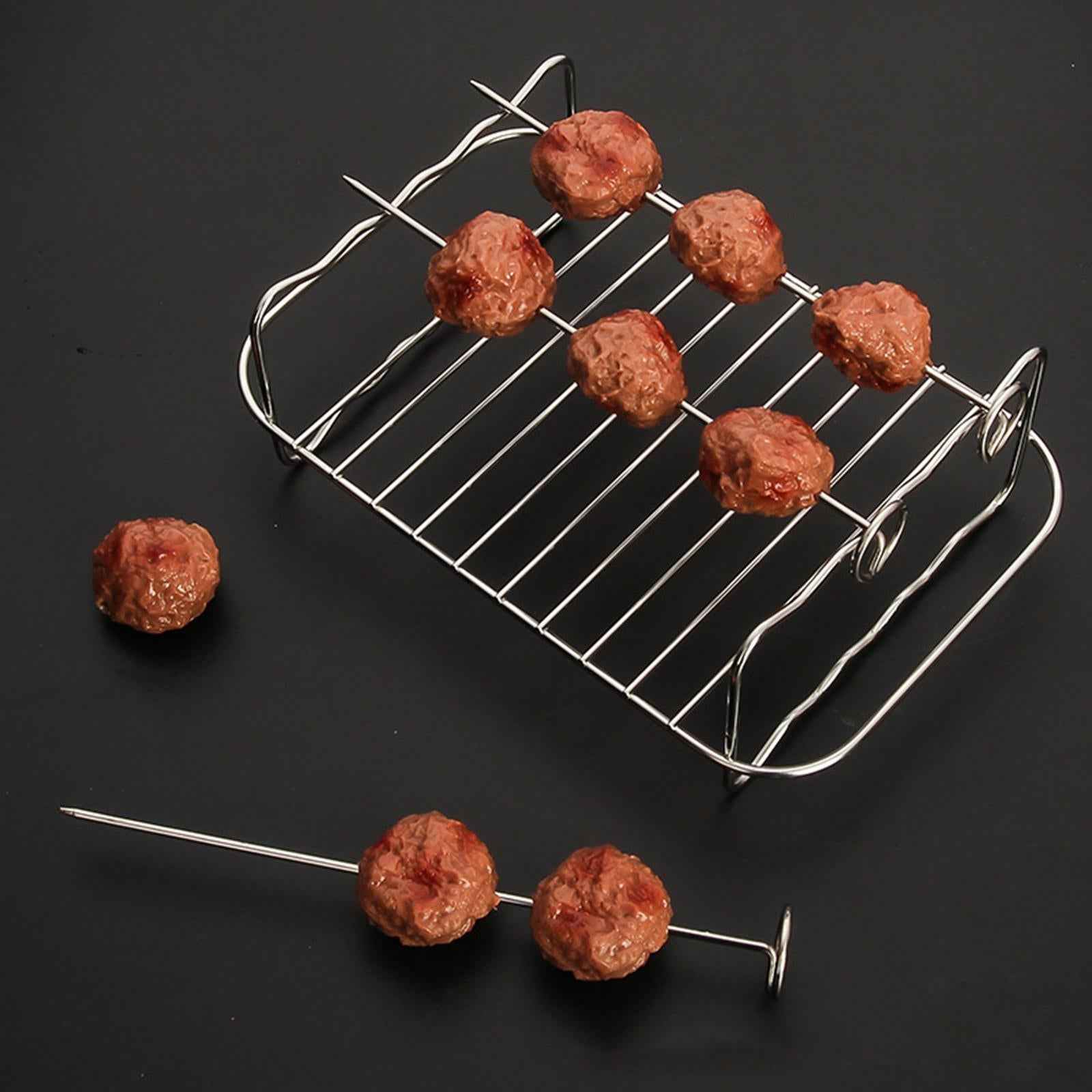 Air Fryer Stand Metal Air Fryer Accessories for Vegetables Cookies Breakfast Rectangular Grill