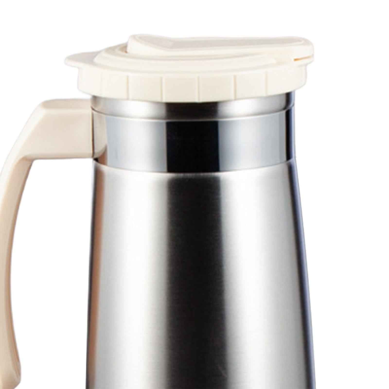 Stainless Steel Water Jug Teapot Lemonade Kettle for Milk Drink Hot and Cold White