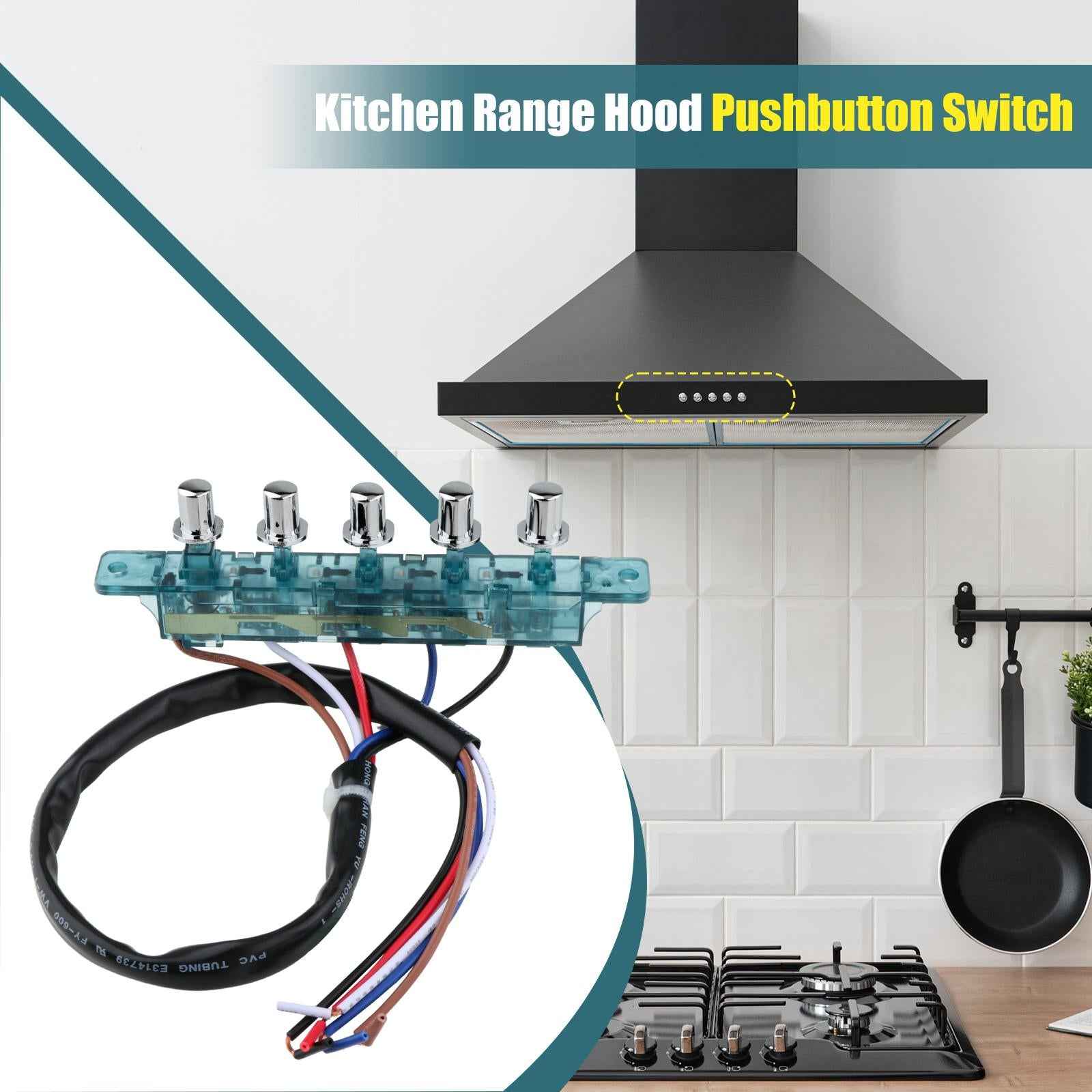 Range Hood Switch 5 Button Universal Household Appliances Key Board Switches