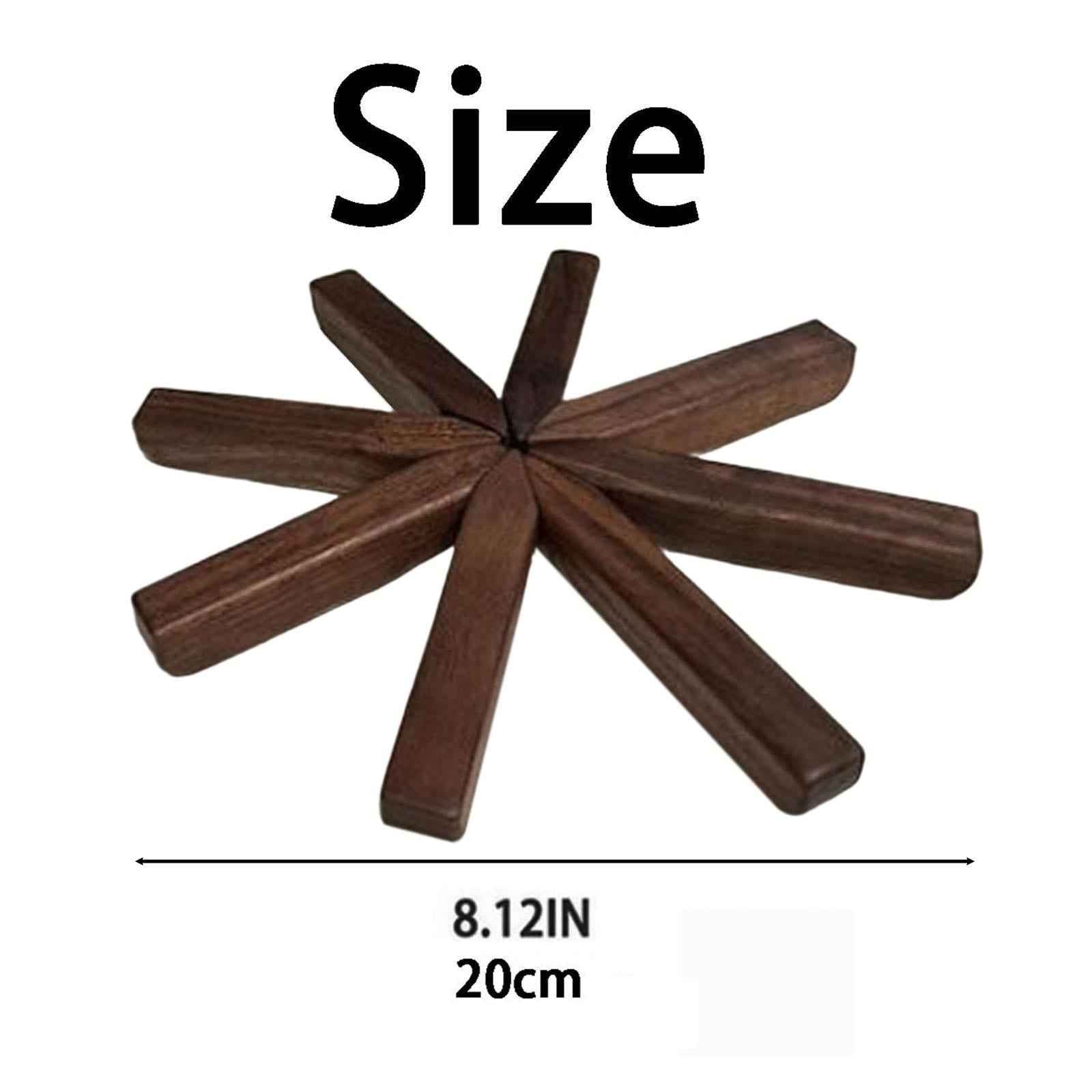 Wooden Trivet for Hot Dishes Drink Coaster for Utensils Hot Pot Holders Bowl walnut