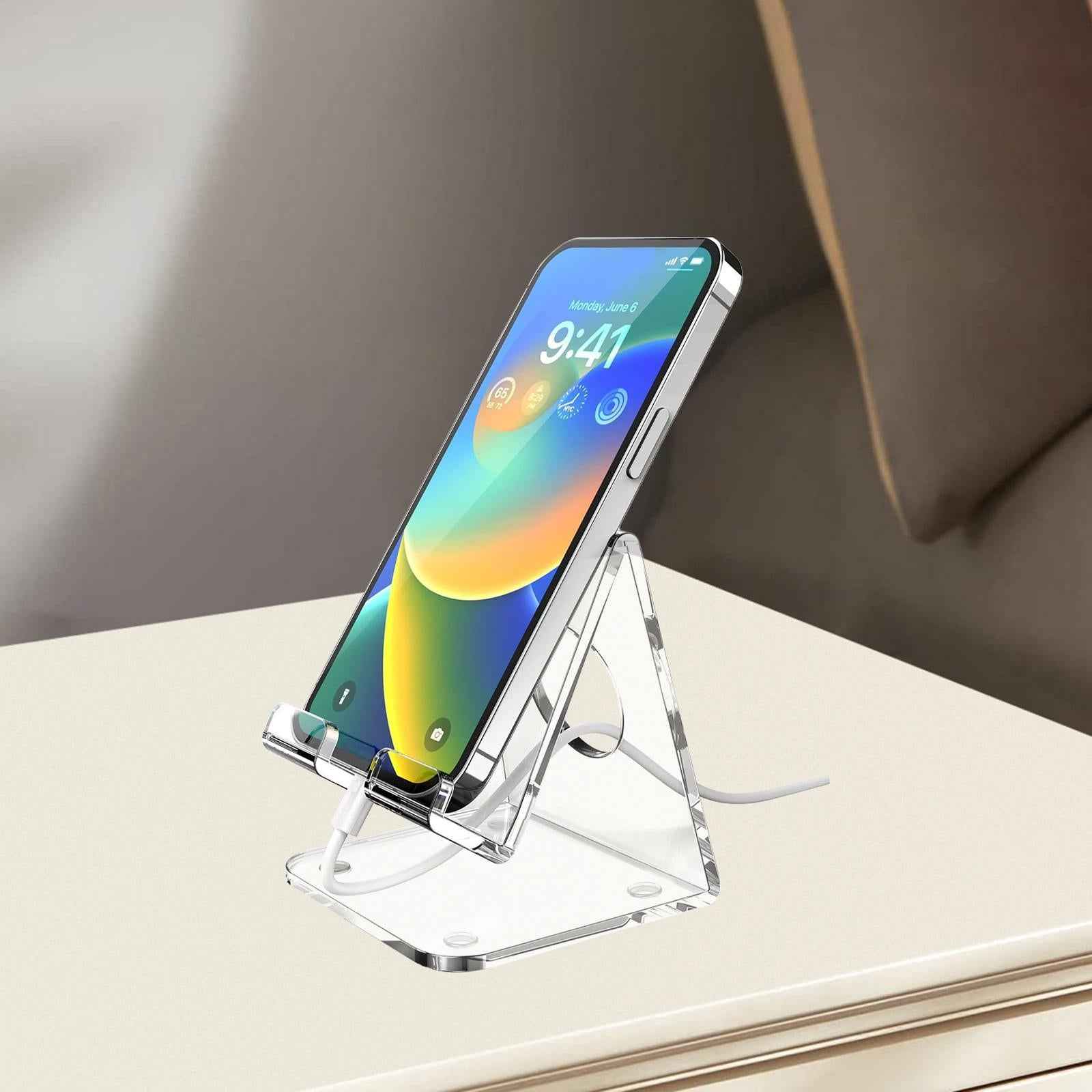 Phone Display Stand Sturdy Easy Carrying Mobile Stand for Dorm Office Travel C