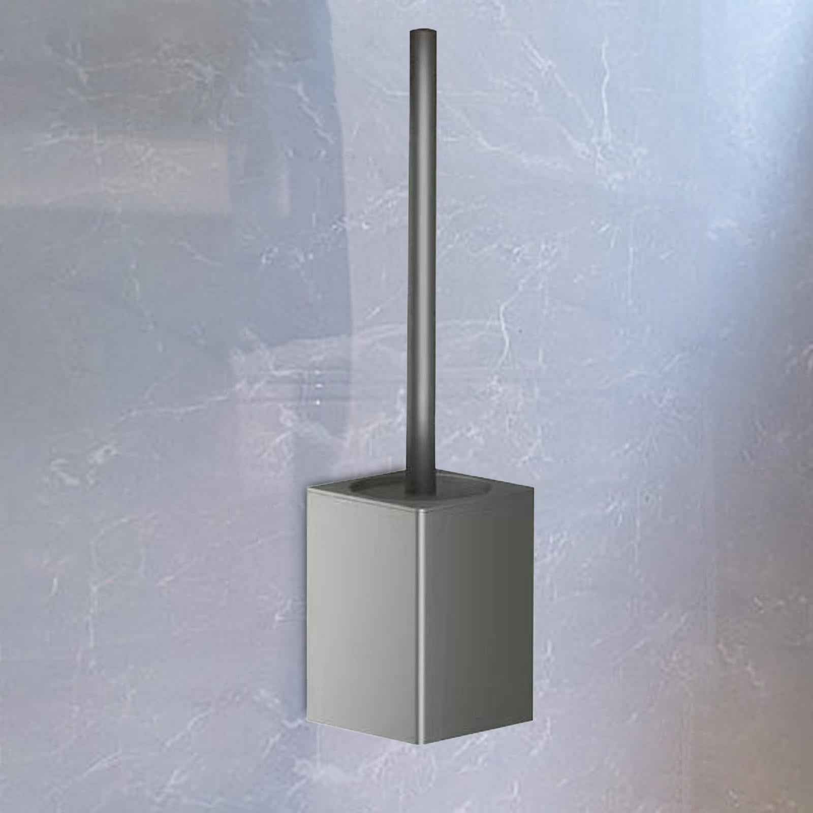 Toilet Bowl Brush Holder Set Long Handle Cleaning Tool for Restroom Bathroom Grey