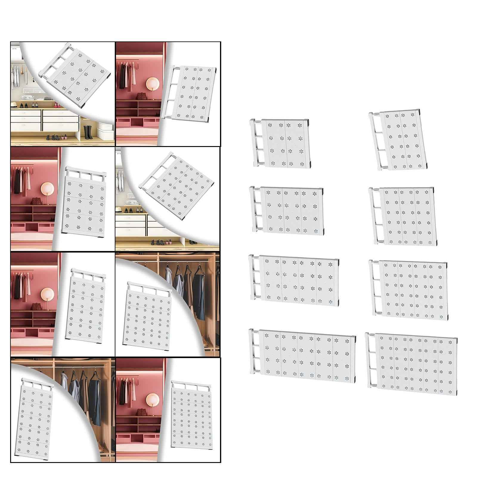 Expandable Divider Clothing Closet Shelf for Kitchen Storage Office Wardrobe 24cmx30cm