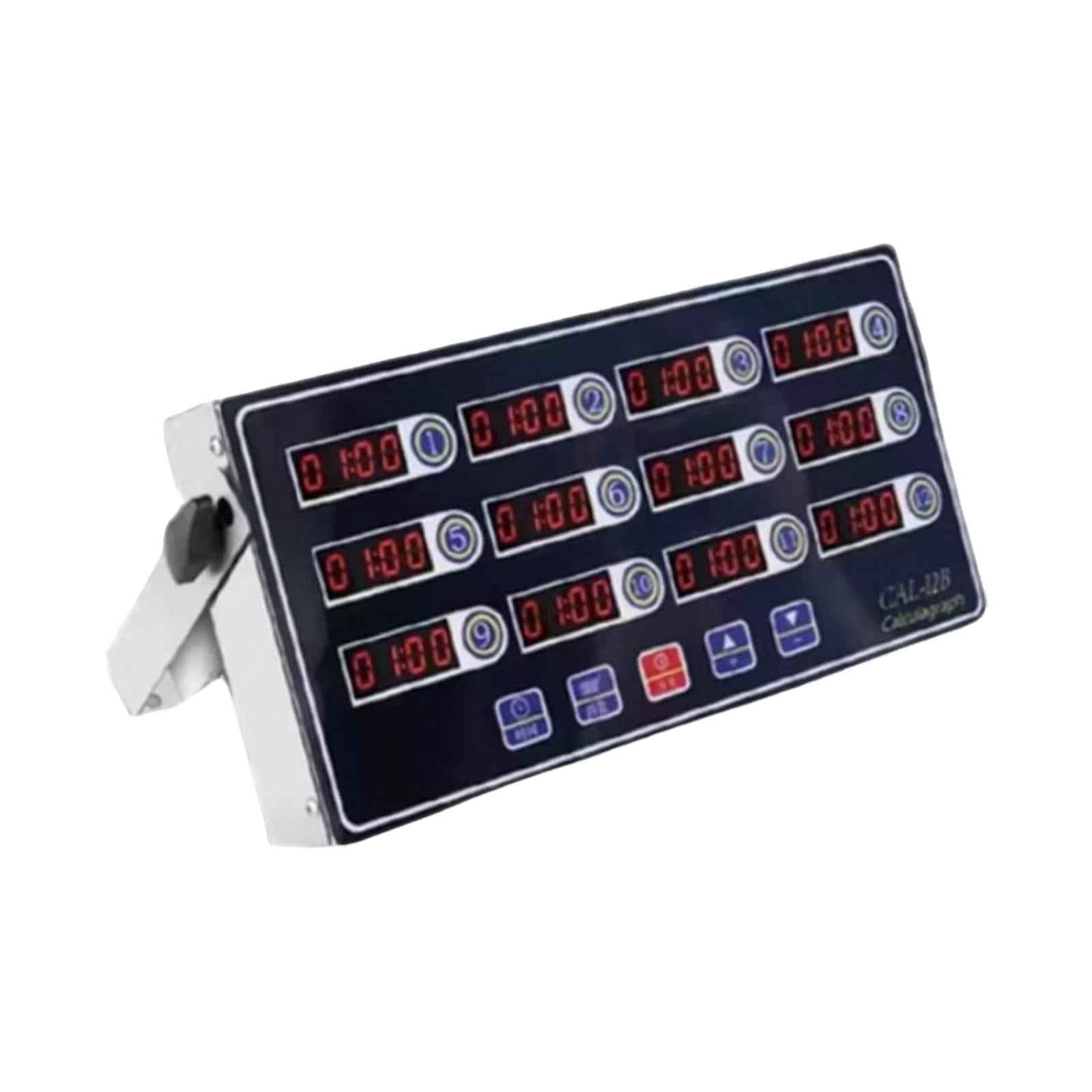 Digital Kitchen Timer LED Display Commercial Fryer Reminder for Kitchen Home 12 Channels