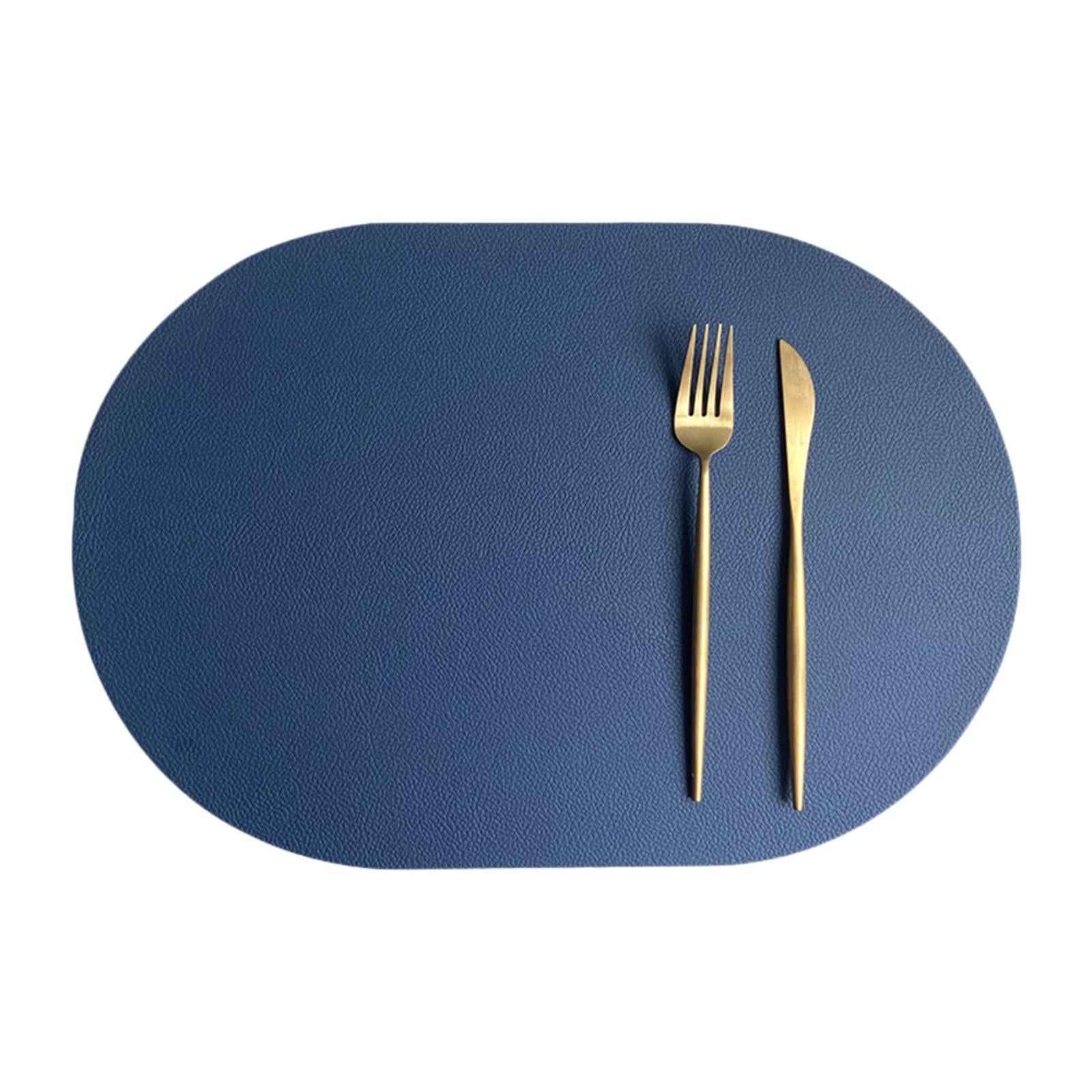 Dining Table Placemat Ornament Nonslip Coaster for Household Tabletop Indoor Blue