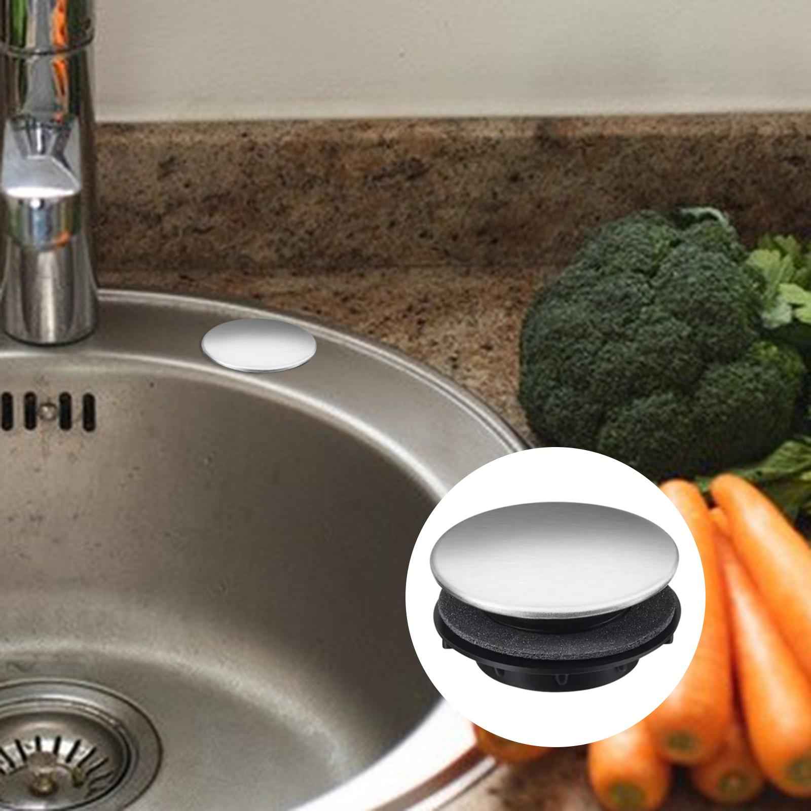 Sink Hole Cover Stainless Steel Sink Hole Plug for Bathtub Kitchen Washbasin