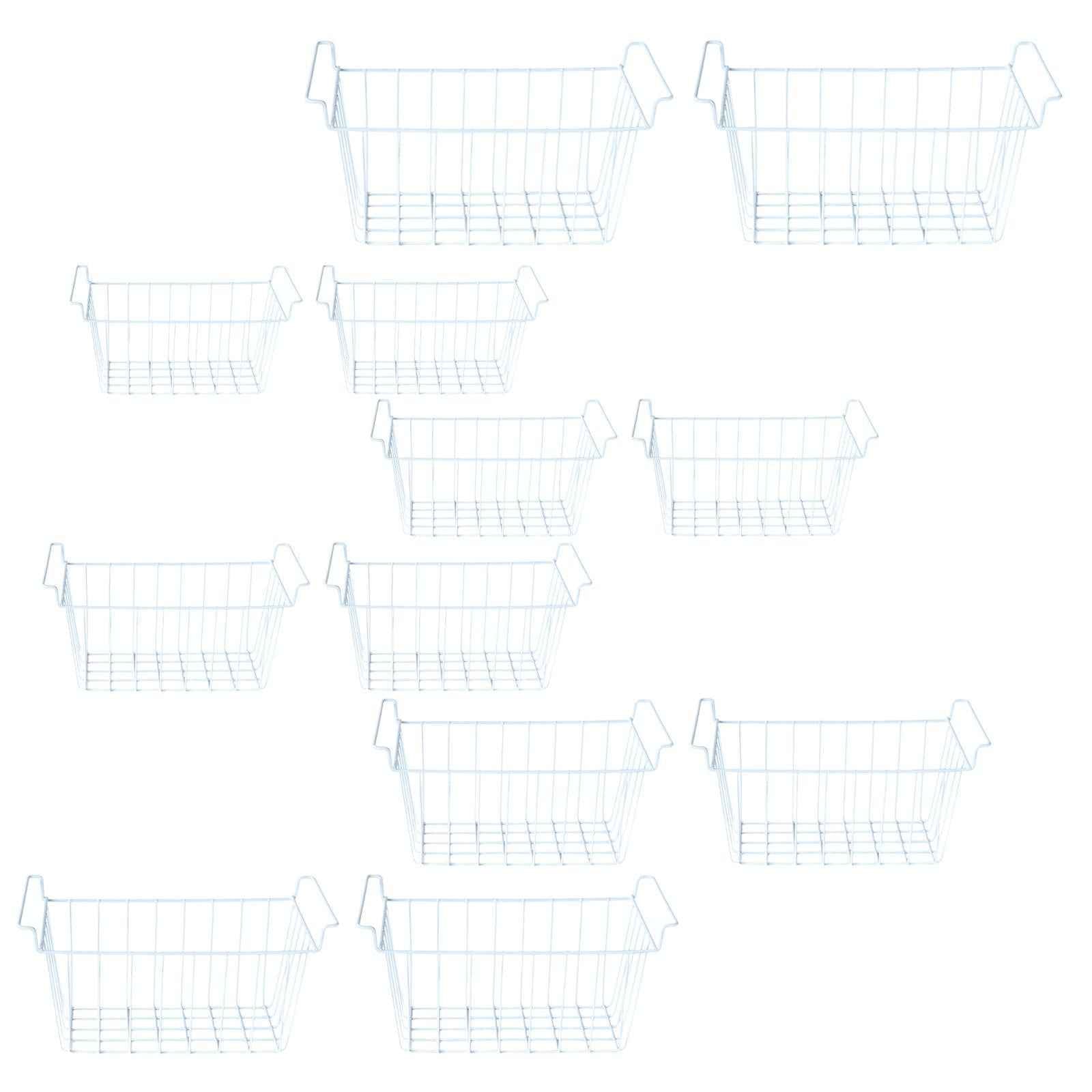 2Pcs Freezer Storage Basket Refrigerator Bin for Apartment Farmhouse Bottles 39cmx20cmx20cm