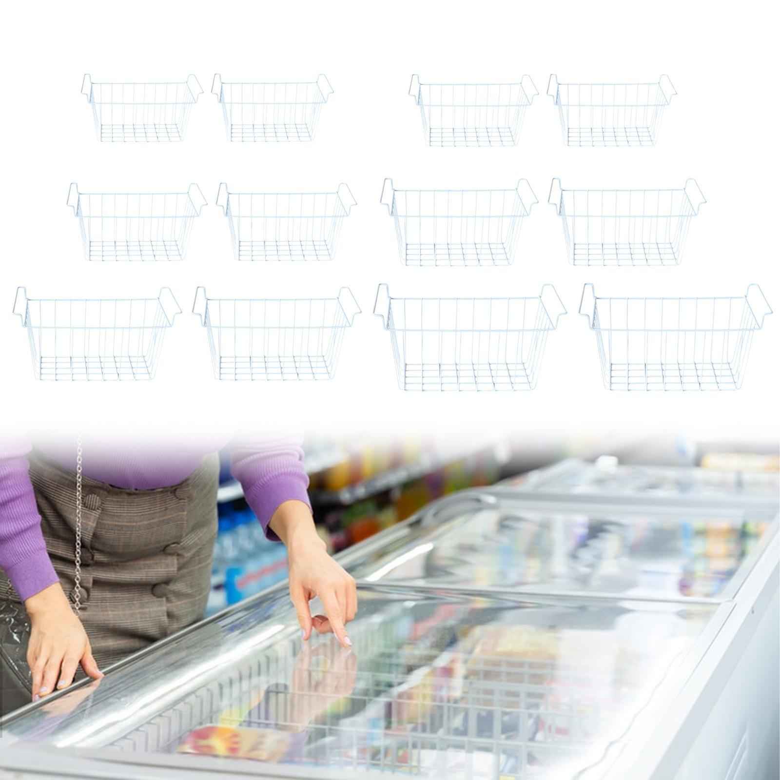 2Pcs Freezer Storage Basket Refrigerator Bin for Apartment Farmhouse Bottles 39cmx20cmx20cm