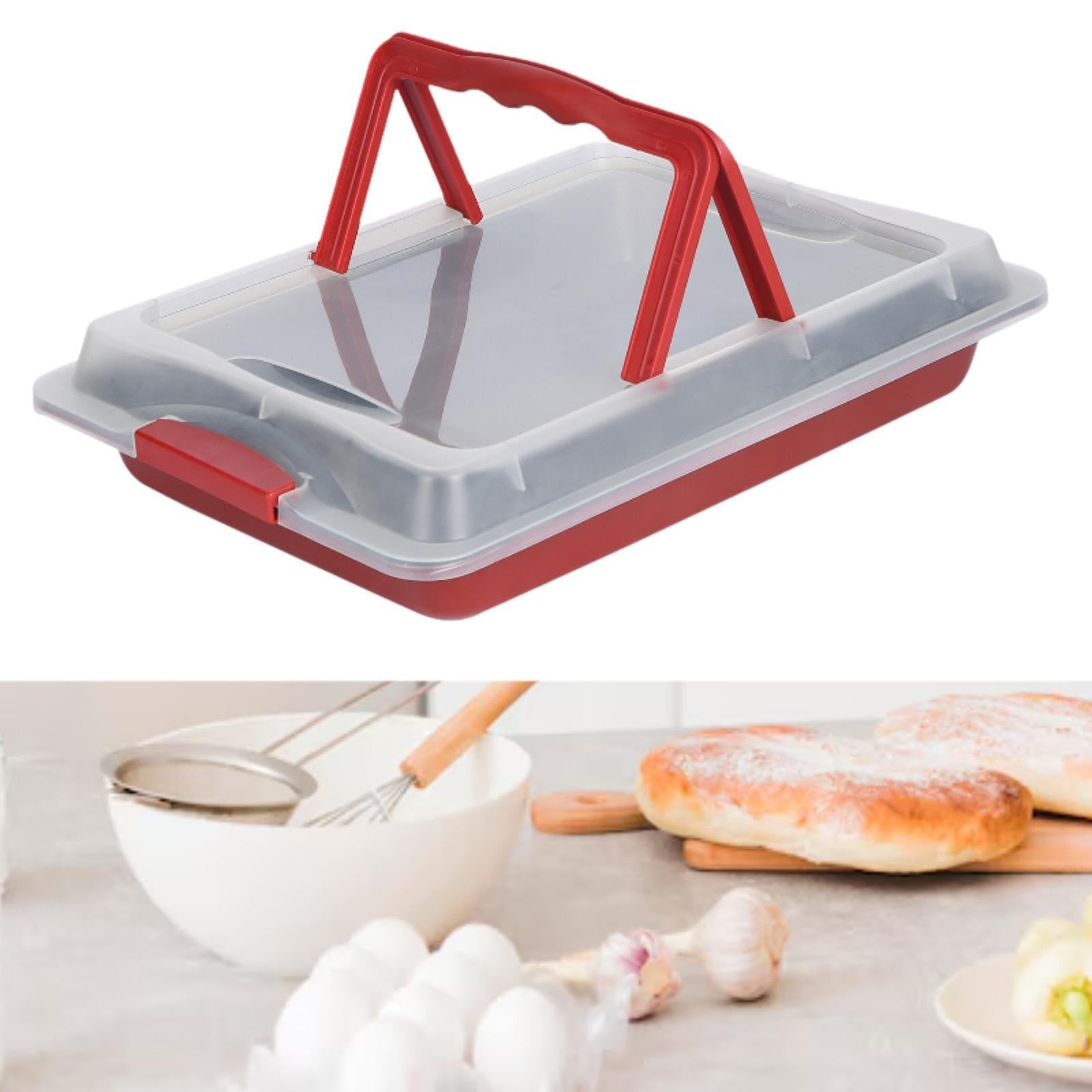 Baking Pan with Carry Lid DIY Pastry Cookie Sheet for Lasagna Pastries Party