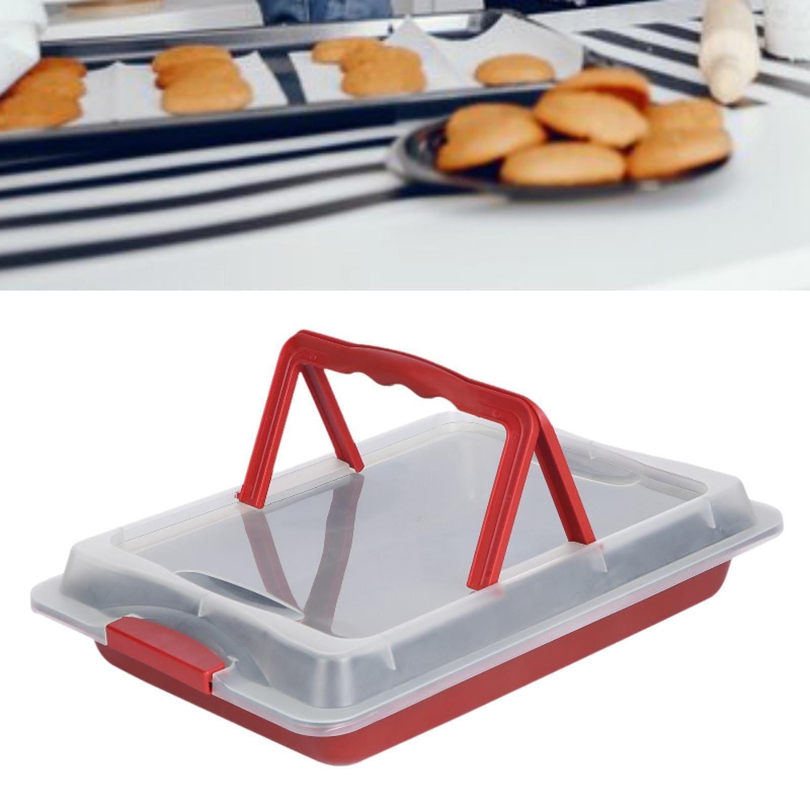 Baking Pan with Carry Lid DIY Pastry Cookie Sheet for Lasagna Pastries Party