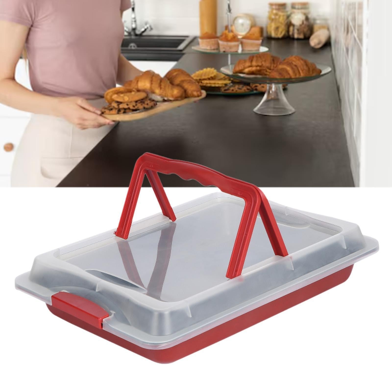 Baking Pan with Carry Lid DIY Pastry Cookie Sheet for Lasagna Pastries Party