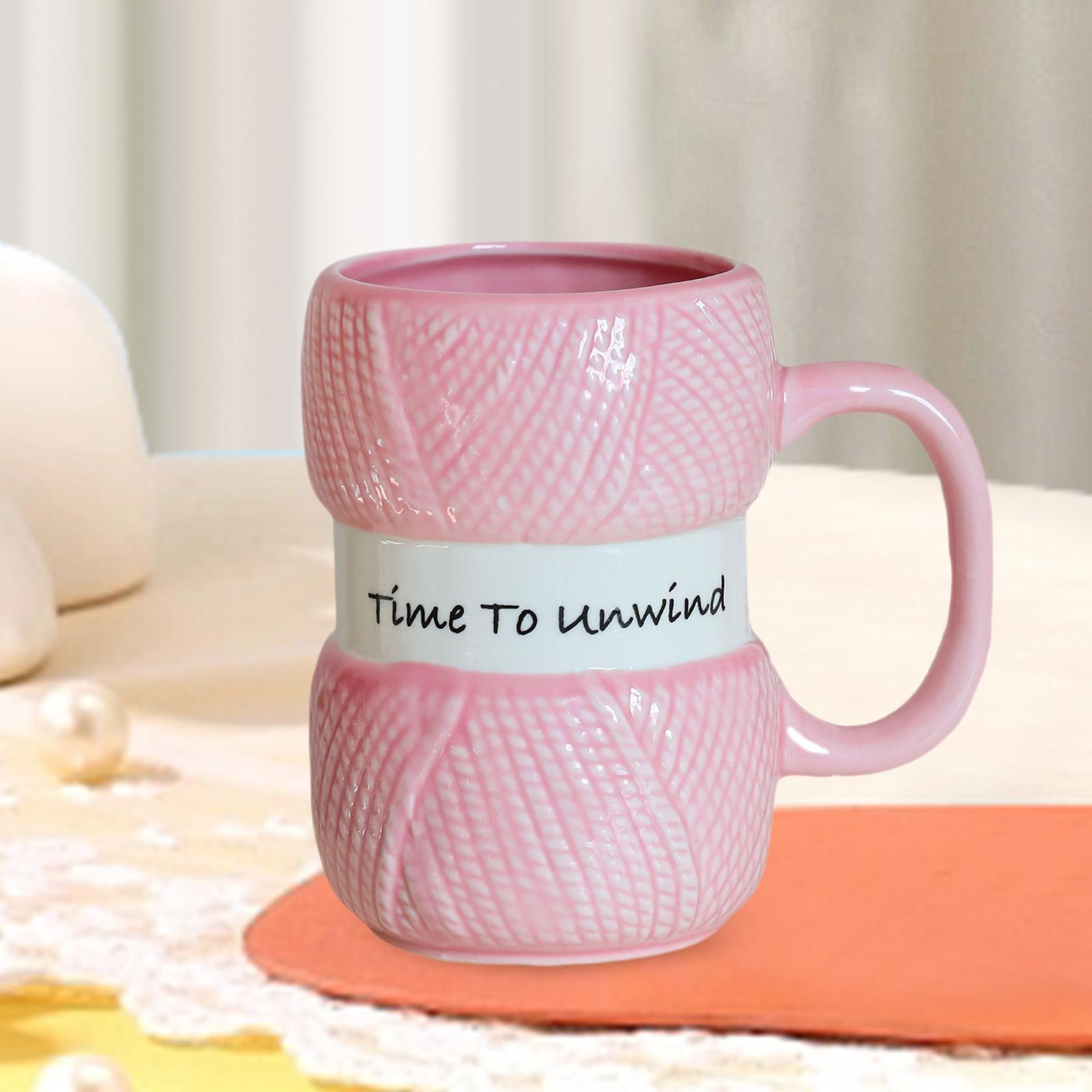 Coffee Cup Funny Espresso Latte Mug for Afternoon Tea Time Restaurant Family pink