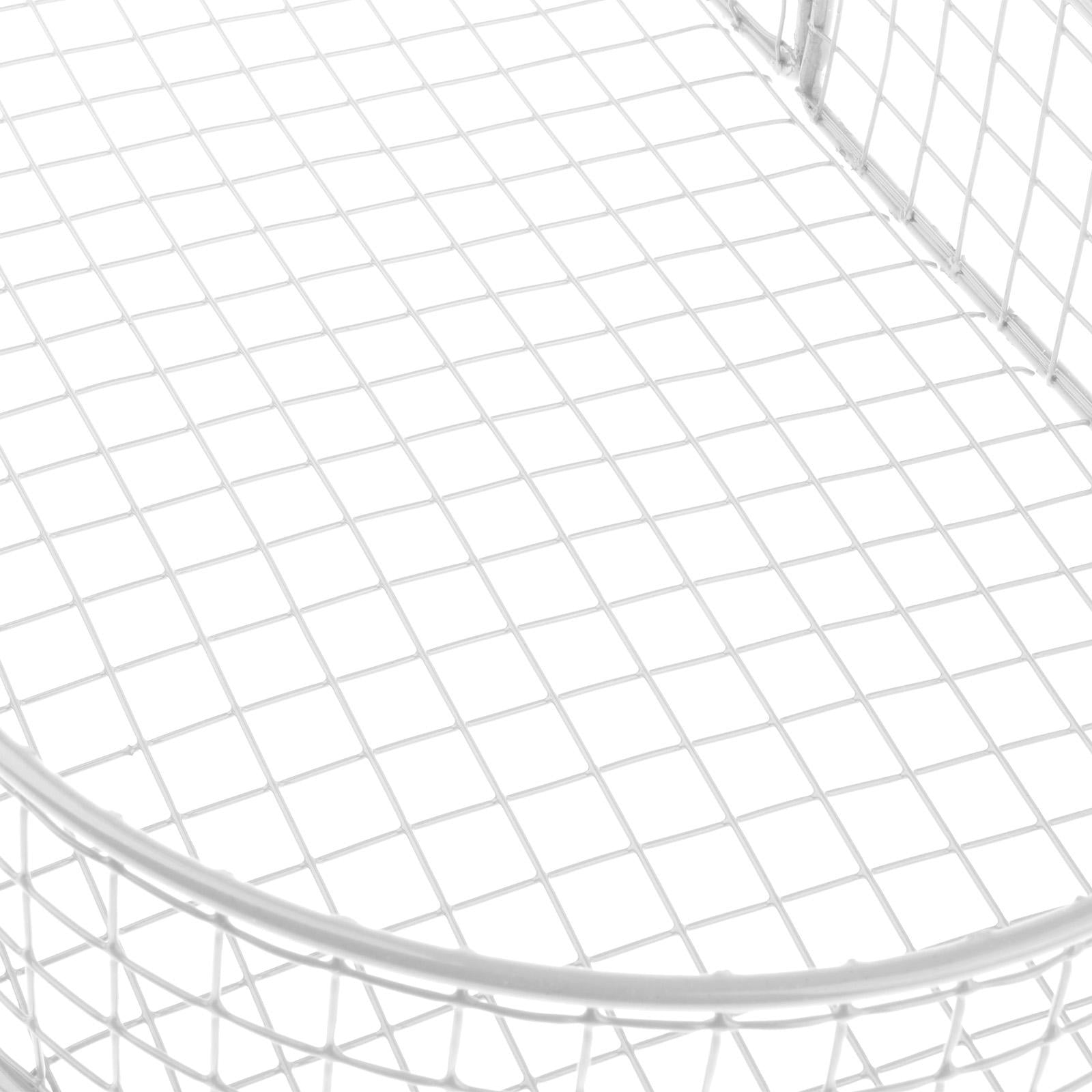 Fruit Basket 3 Tiered Large Capacity Storage Basket for Onion Produce Veggie White