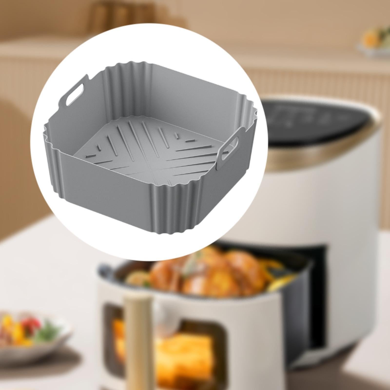 Air Fryer Silicone Liner Air Fryer Silicone Pot for Air Fryer Cooking Lovers Gray