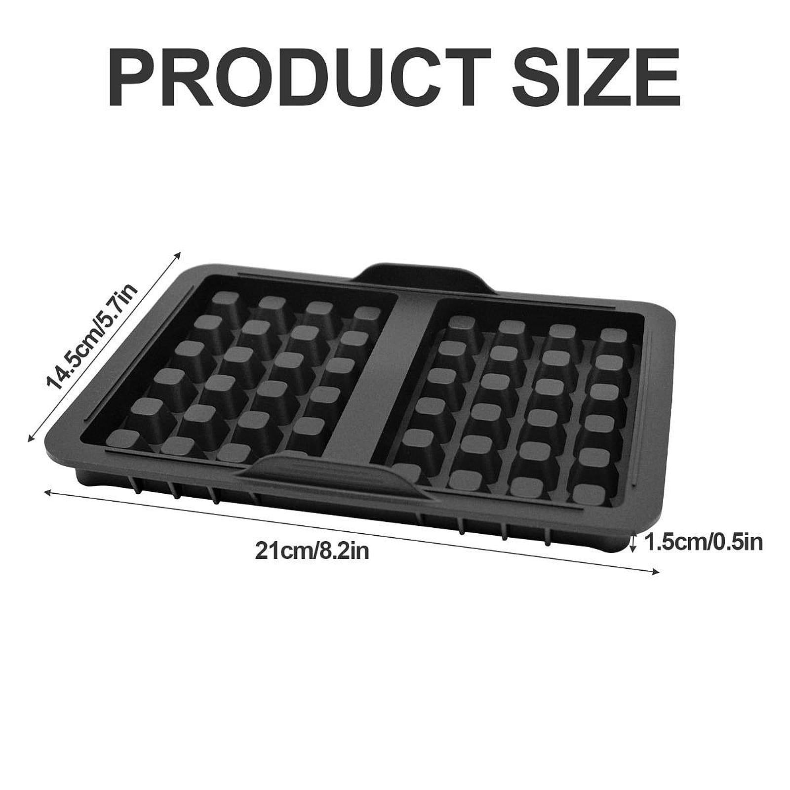 Air Fryer Silicone Waffle Tray Non Stick Baking Tray for Chocolate Cake Soap black