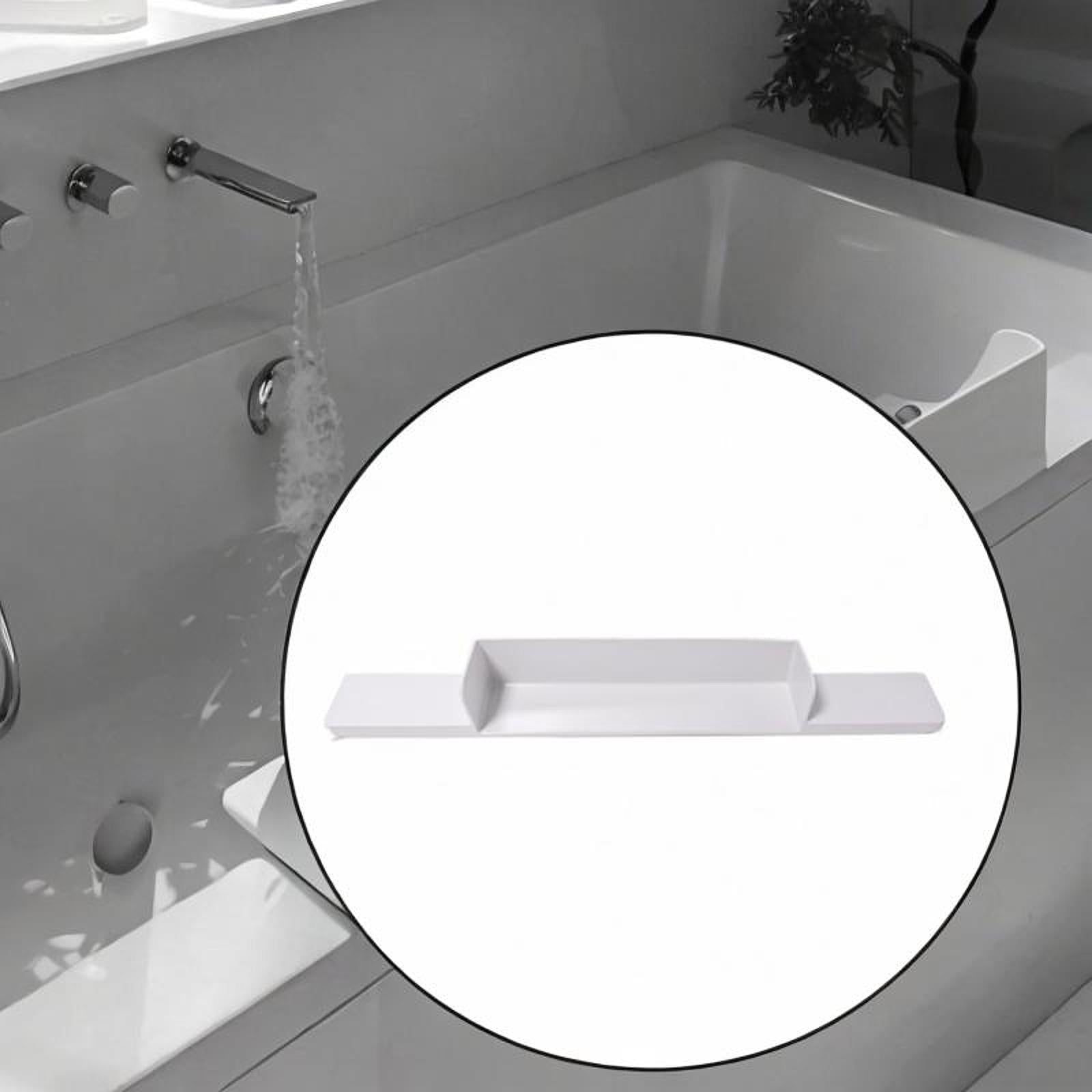 Bathtub Splash Guard Toy Tray Water Guard Shelf for Bathtub Bathroom Kitchen Gray