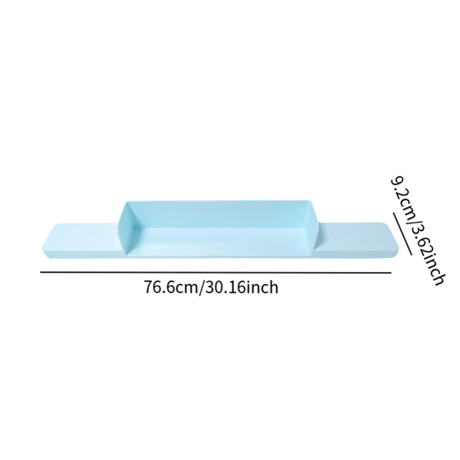 Bathtub Splash Guard Toy Tray Water Guard Shelf for Bathtub Bathroom Kitchen Blue