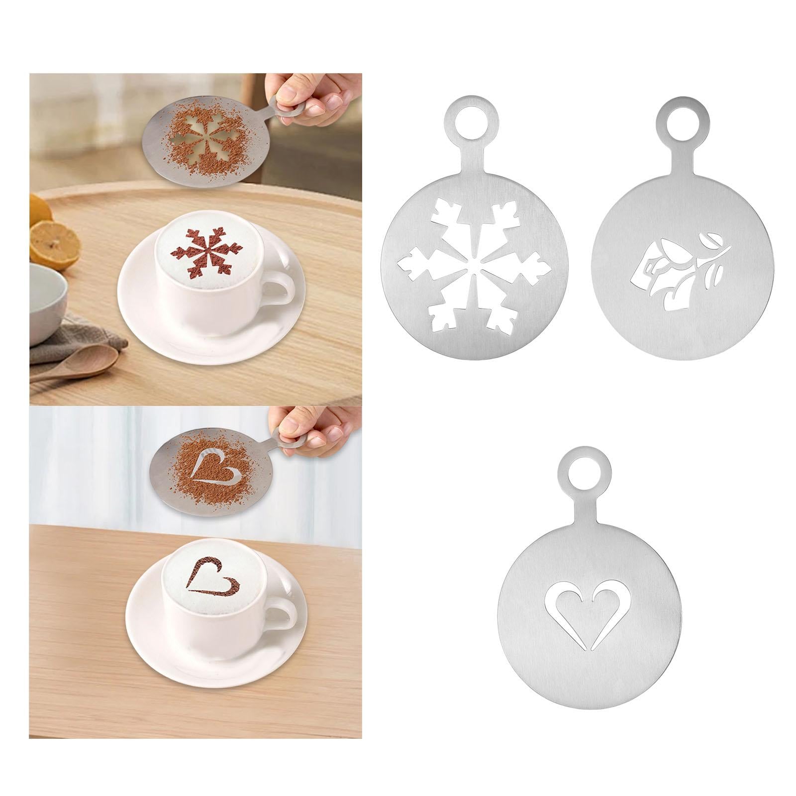 Coffee Decorating Stencil Baking Painting Tools for Chocolate Latte snowflake