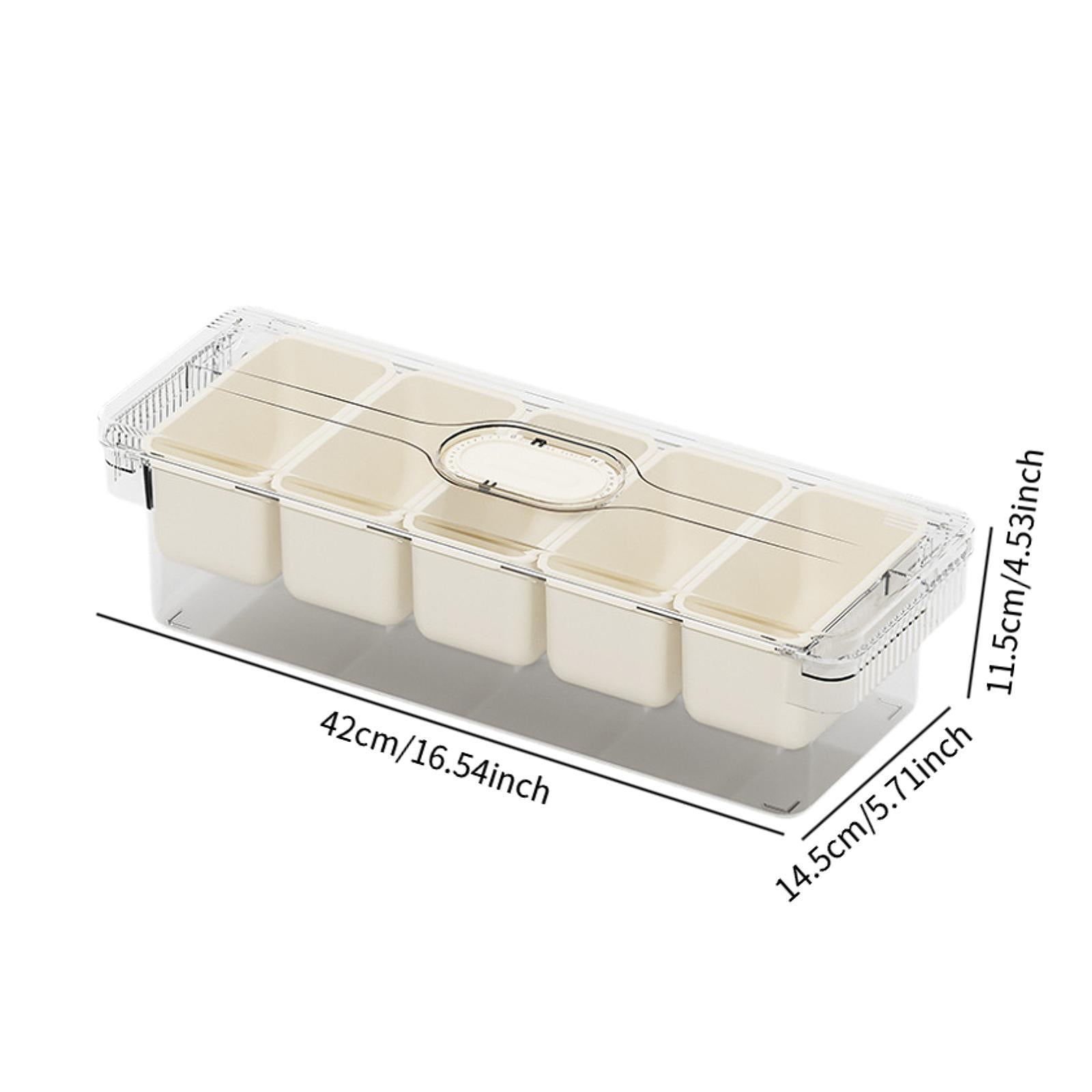 Divided Serving Tray Portable Travel for Desserts Veggies Treats Only Box