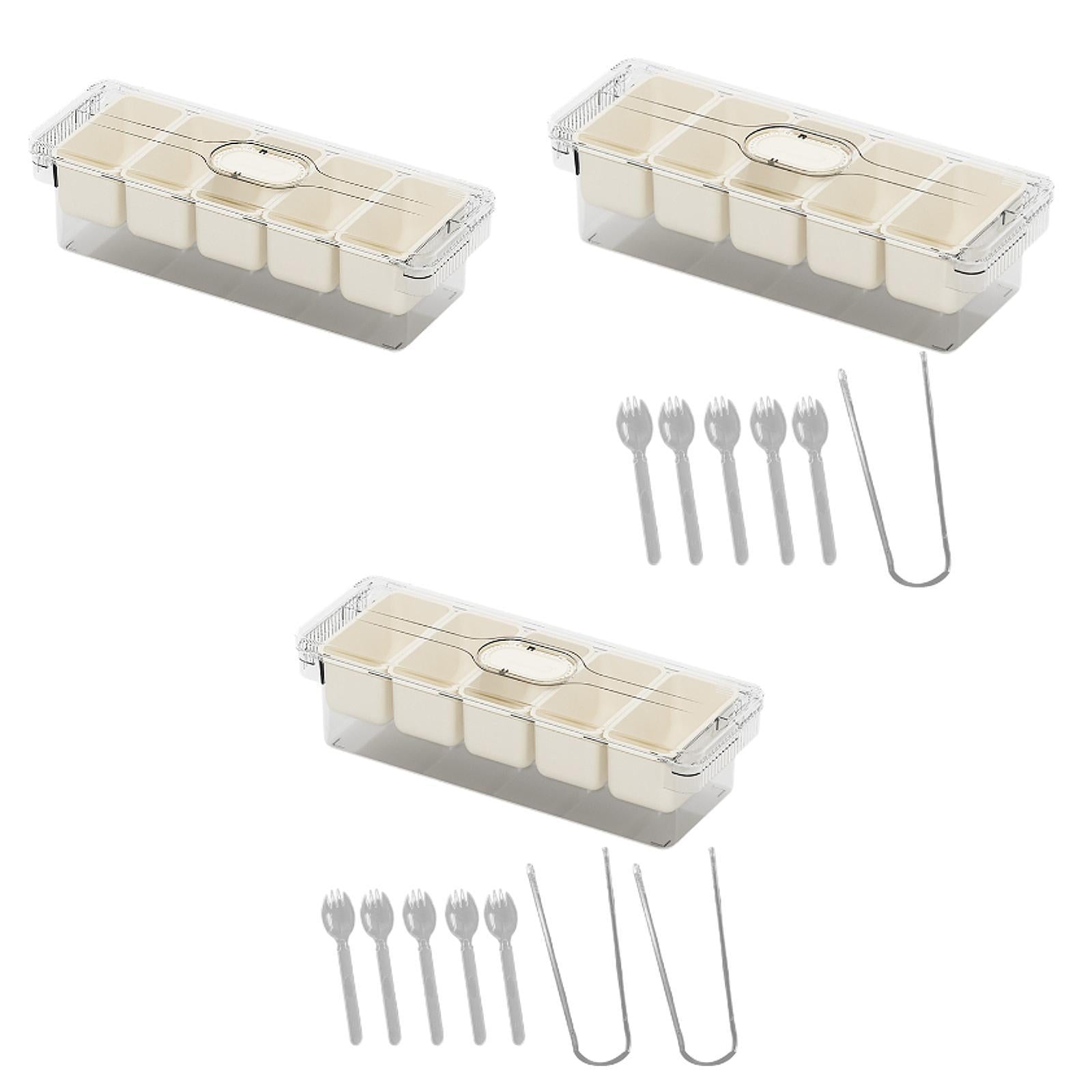 Divided Serving Tray Portable Travel for Desserts Veggies Treats Only Box