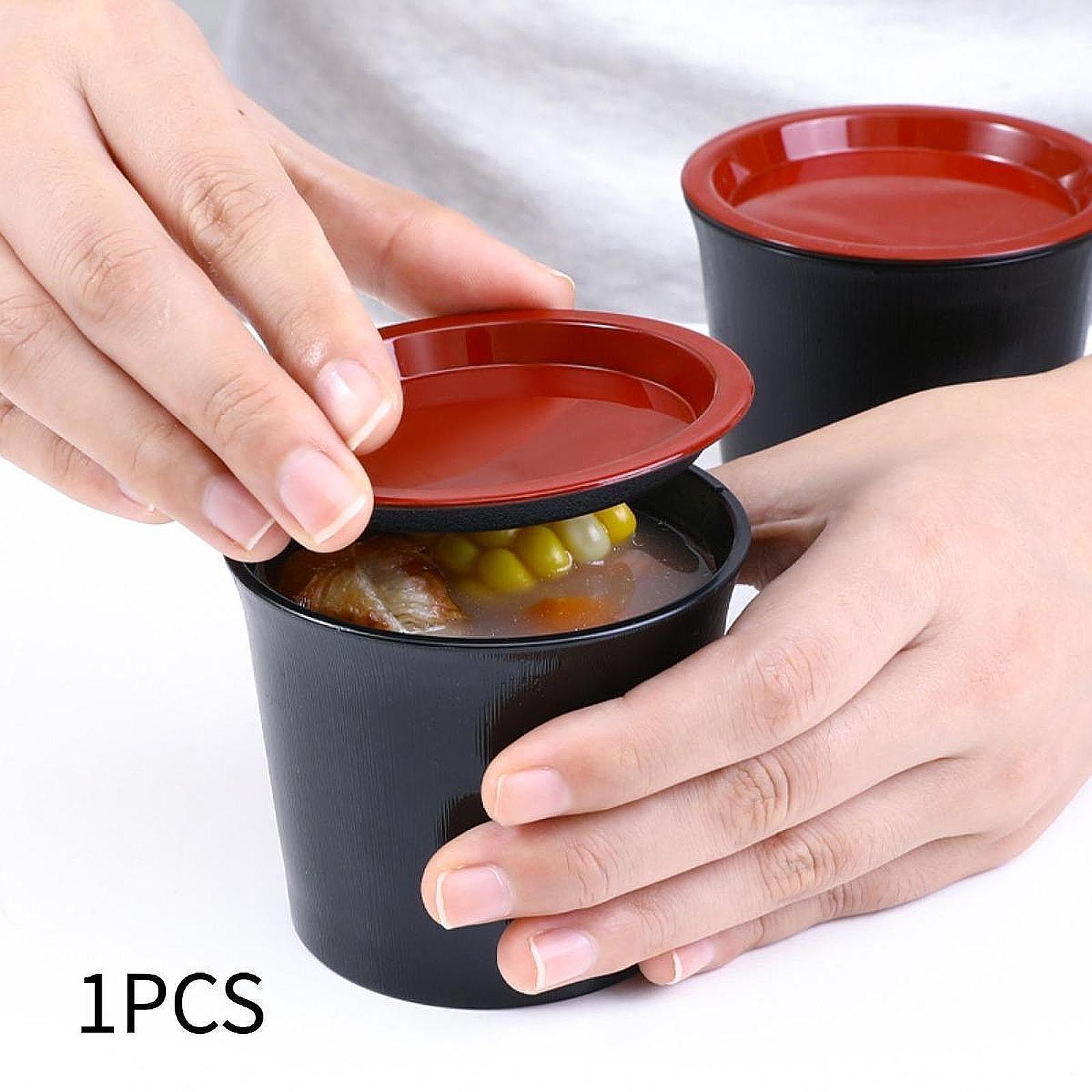 Breakfast Cup with Lid Ramen Noodle Wide Mouth Kitchen Cereal Food Container