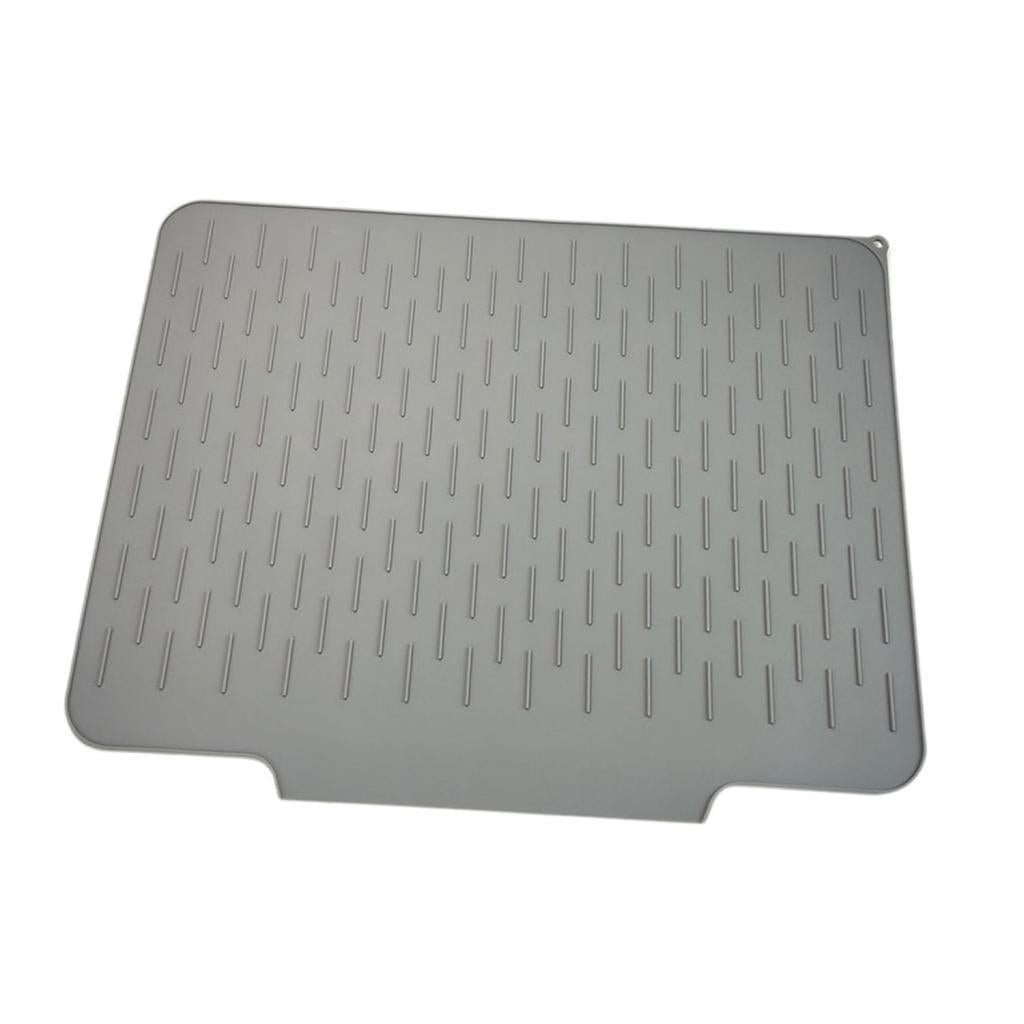 Dish Drying Mat Large for Glass Utensil 22.8x17.7" Bar Counter Draining Mat Gray"