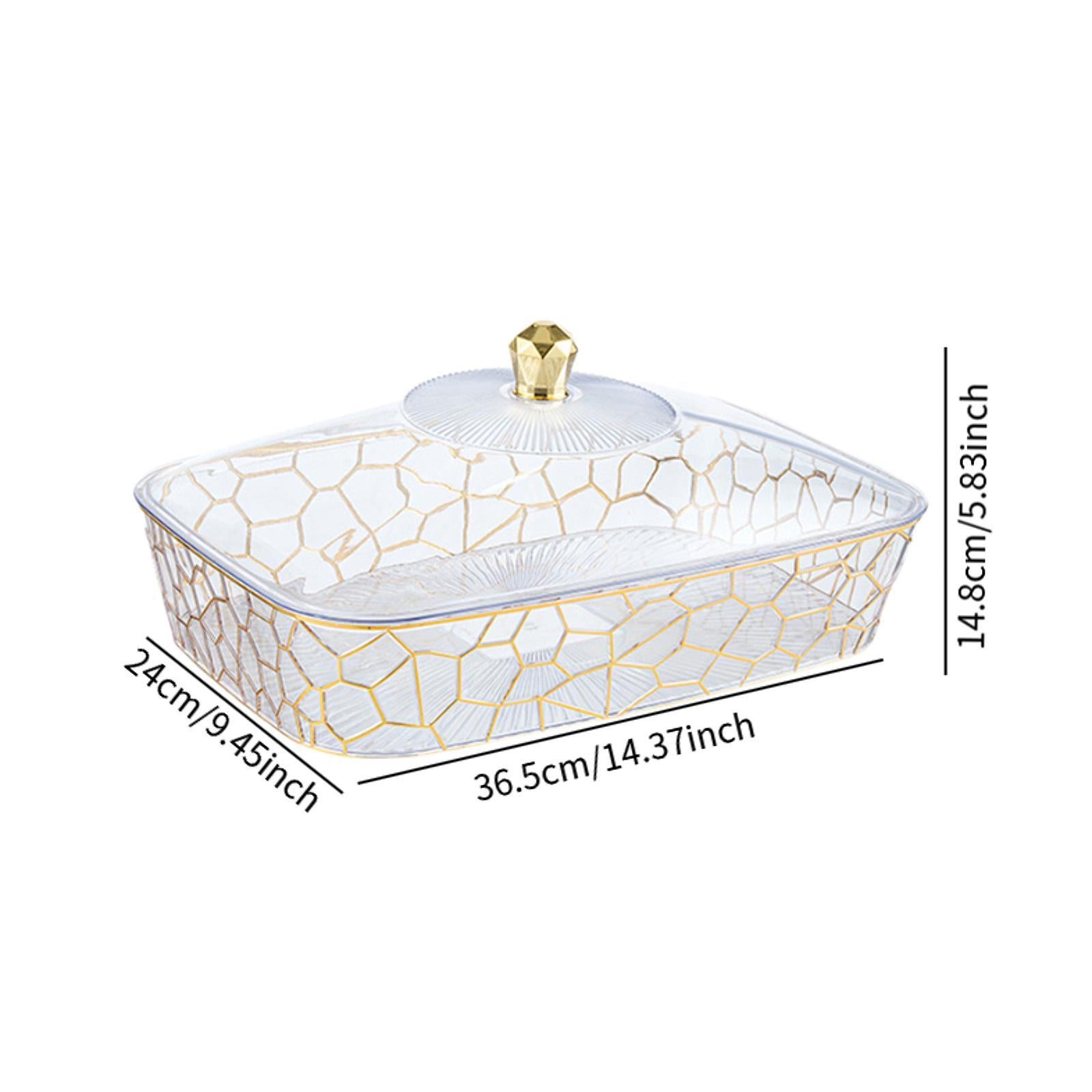 Fruit Tray with Lid Multifunctional Fruit Dish for Snack Candies Living Room L