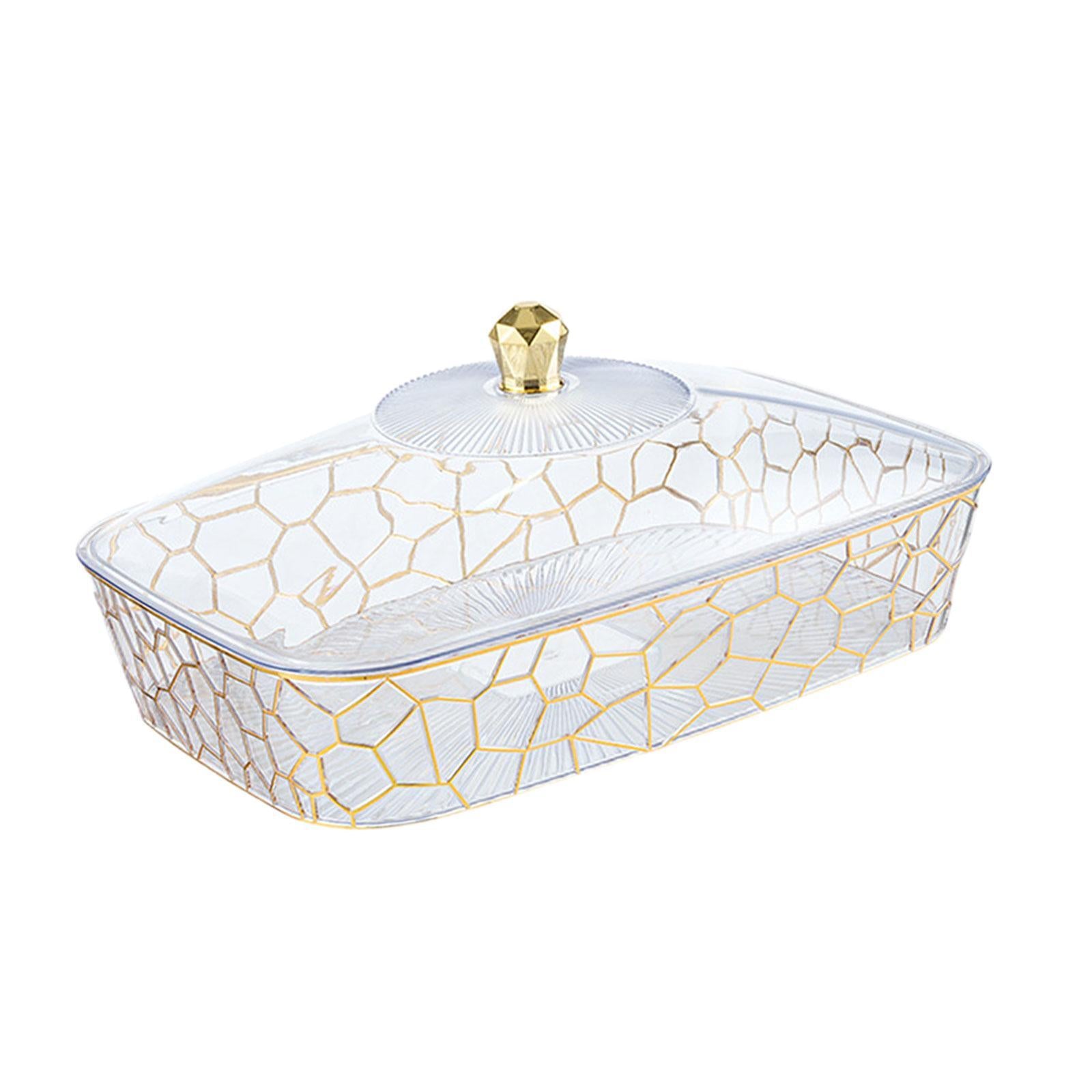 Fruit Tray with Lid Multifunctional Fruit Dish for Snack Candies Living Room L