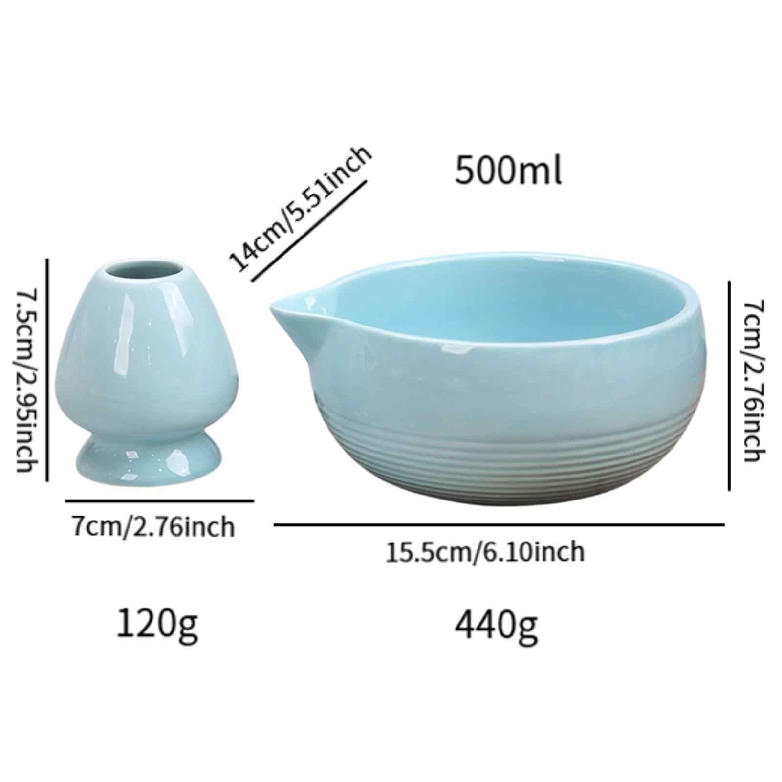 Chinese Matcha Tea Ceremony Set Ceramic Matcha Bowl for Home Tea Room Office Blue
