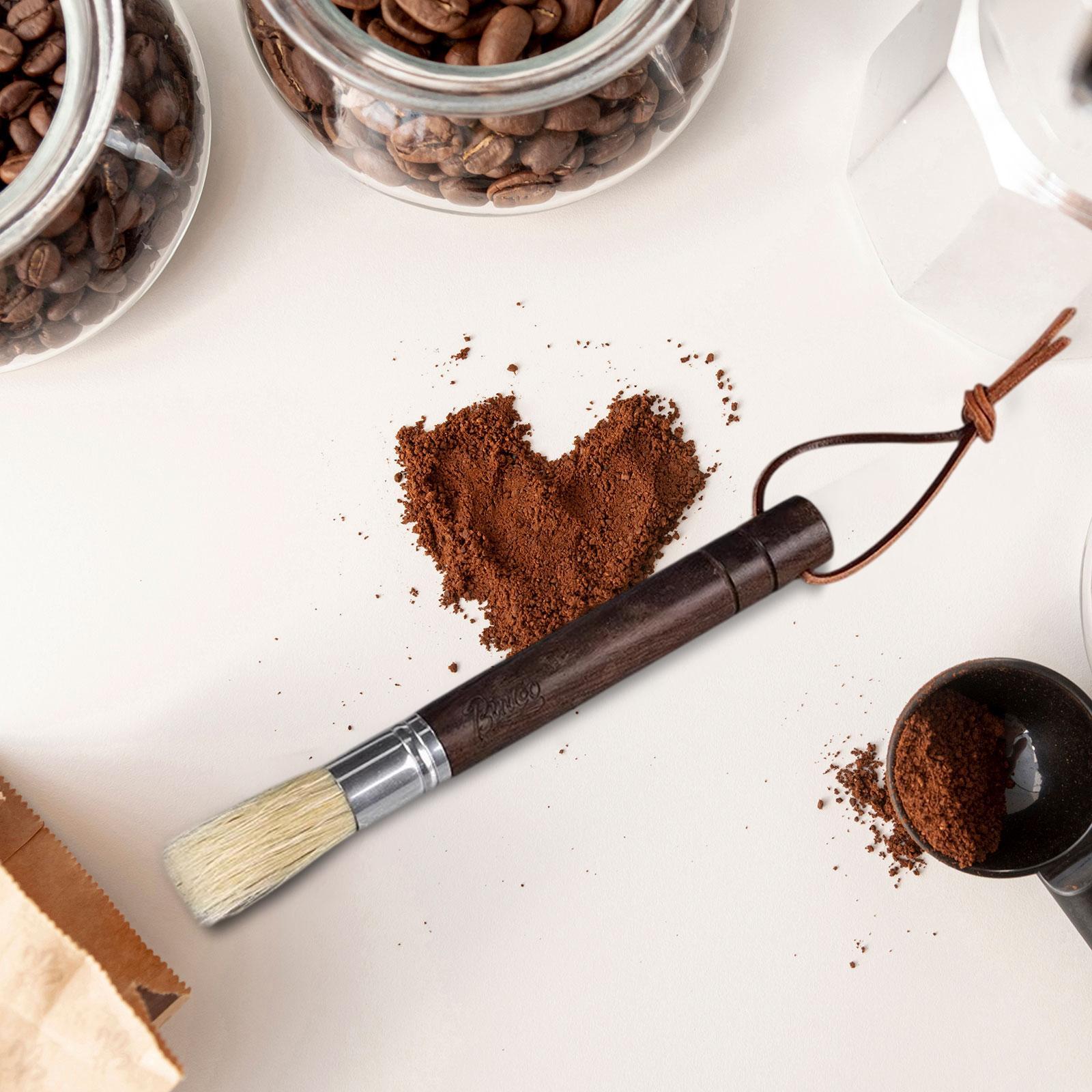 Coffee Grinder Cleaning Brush Cleaner Tool Bean Grain Espresso Machine Brush Black Ebony