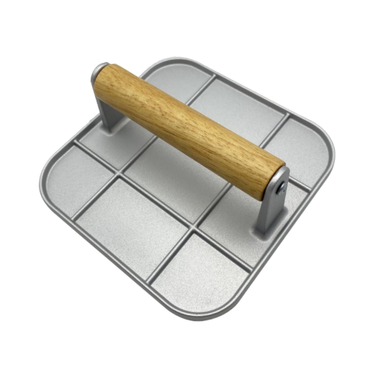 Aluminum Alloy Burger Press Flat Bottom for Kitchen BBQ Accessories Flat Top Square
