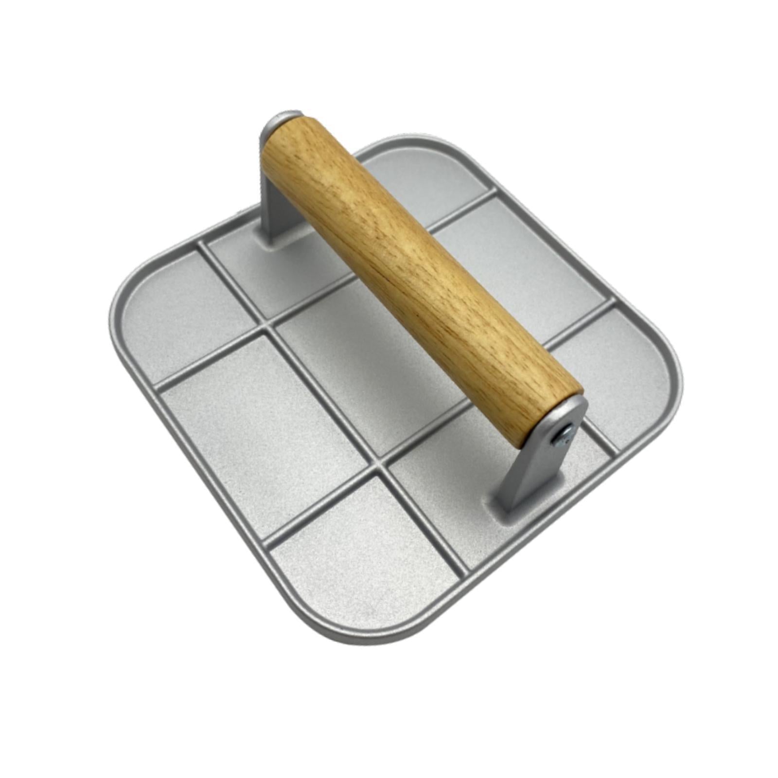 Aluminum Alloy Burger Press Flat Bottom for Kitchen BBQ Accessories Flat Top Square