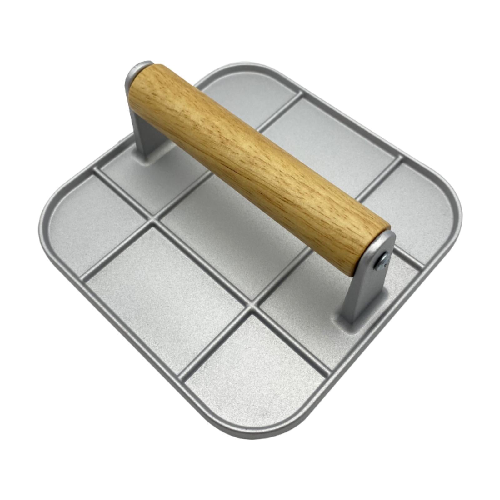 Aluminum Alloy Burger Press Flat Bottom for Kitchen BBQ Accessories Flat Top Square